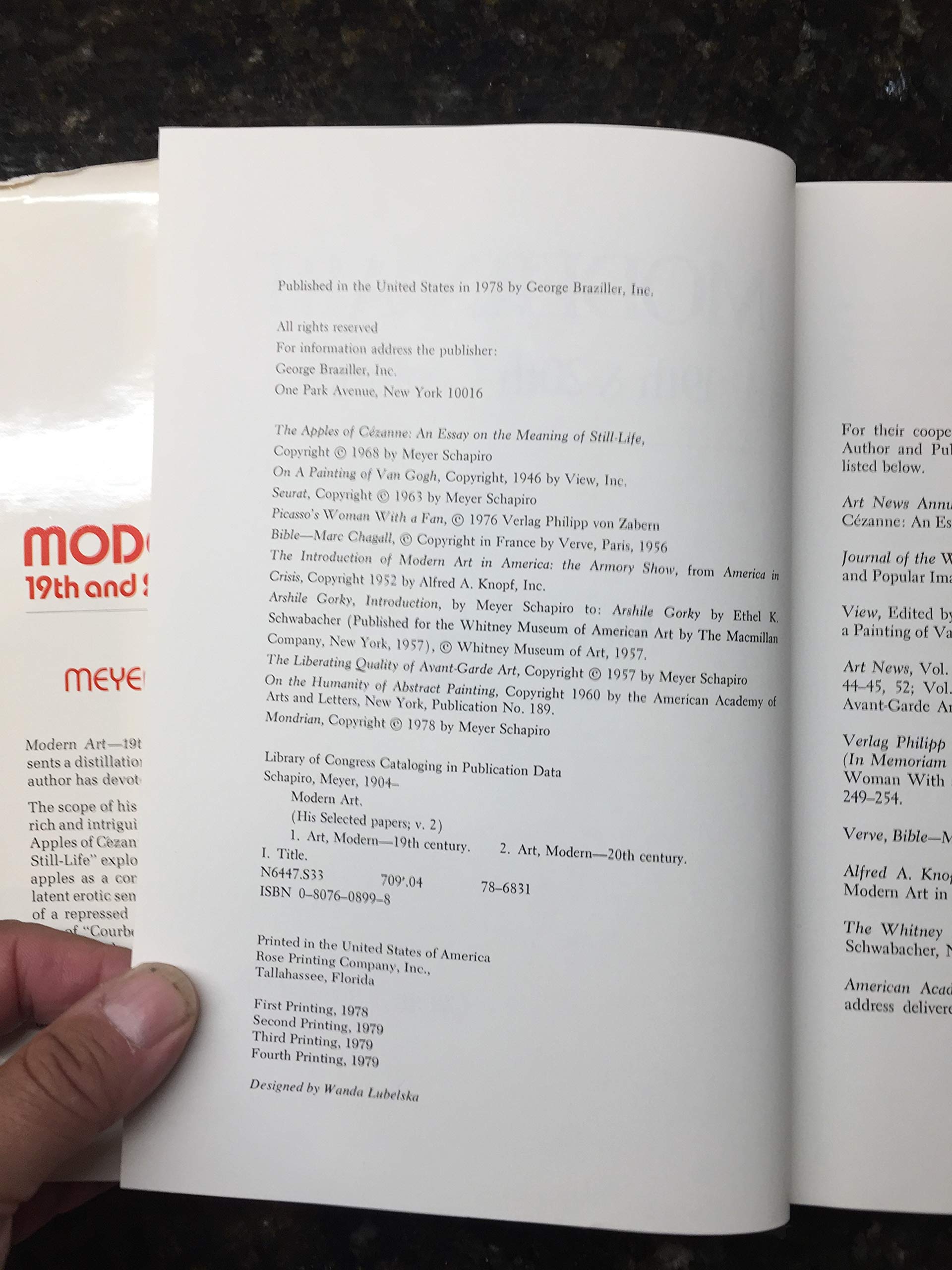 Modern Art, 19th & 20th Centuries (Selected Papers) used book depot