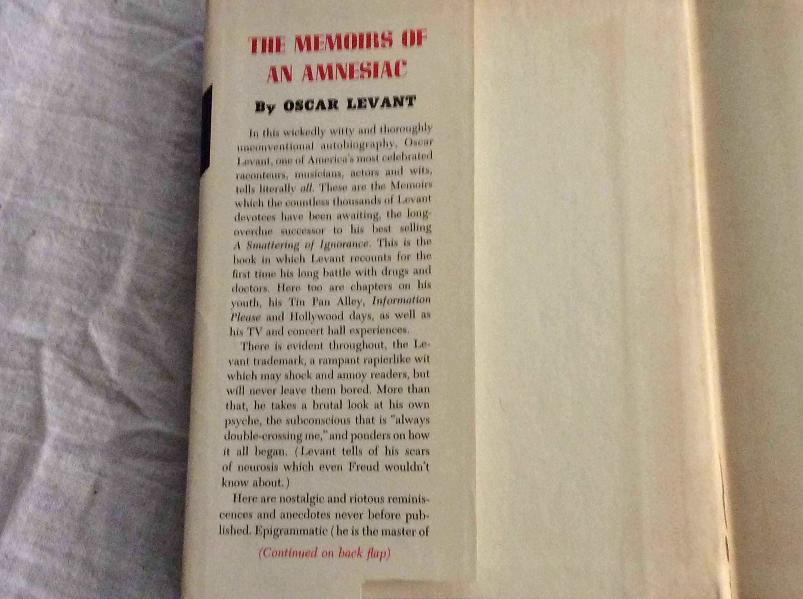 Memoirs of an Amnesiac