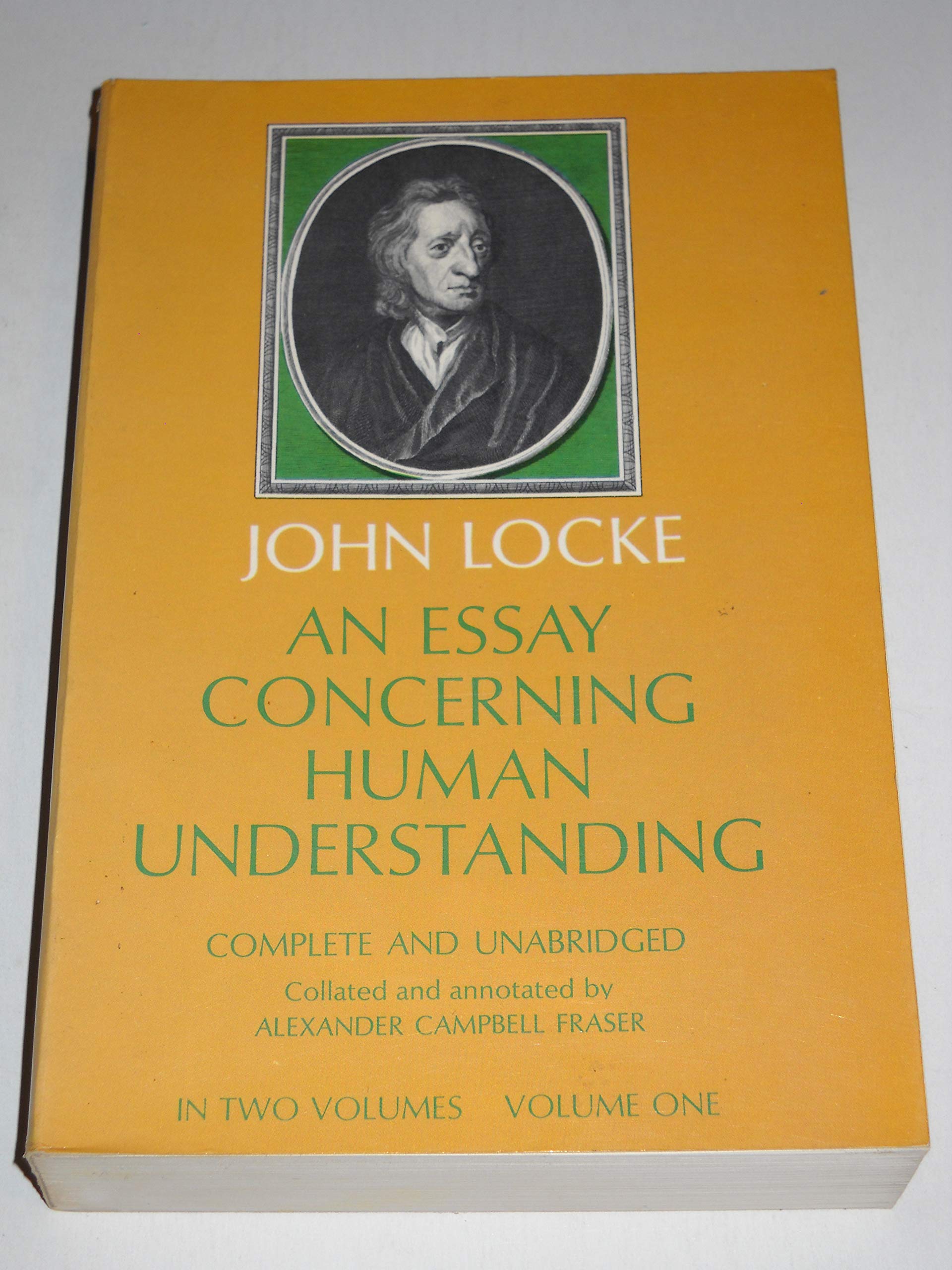 An Essay Concerning Human Understanding: In Two Volumes, Vol. One used book depot