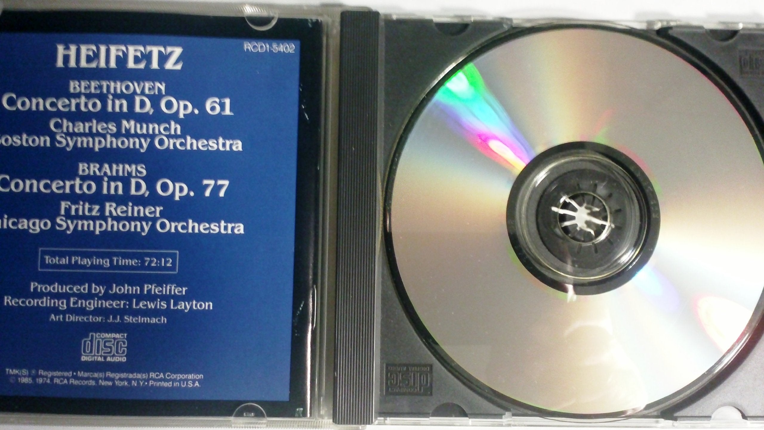 Beethoven: Violin Concerto in D / Brahms: Violin Concerto in D used book depot