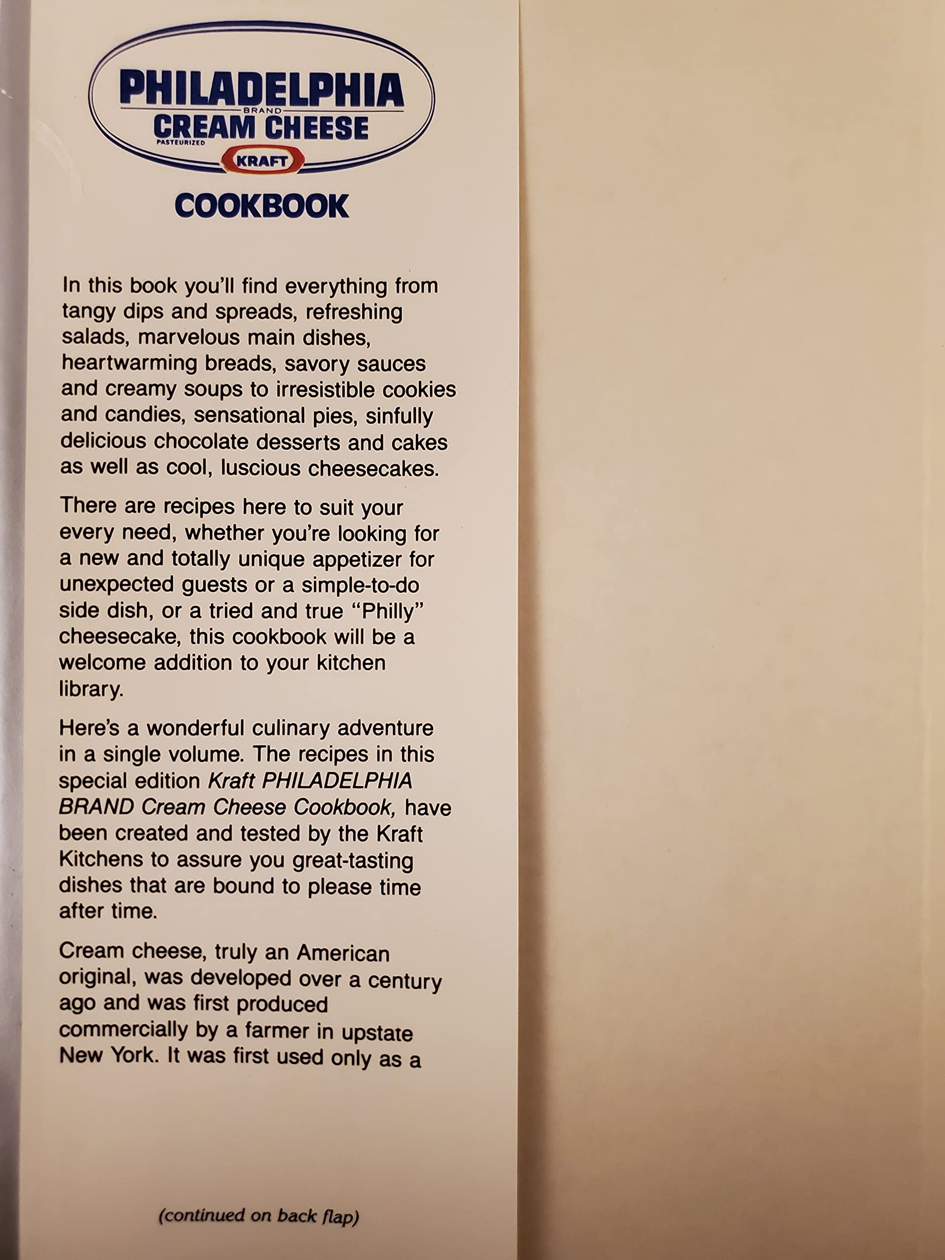 Kraft Philadelphia Brand Cream Cheese Cookbook used book depot