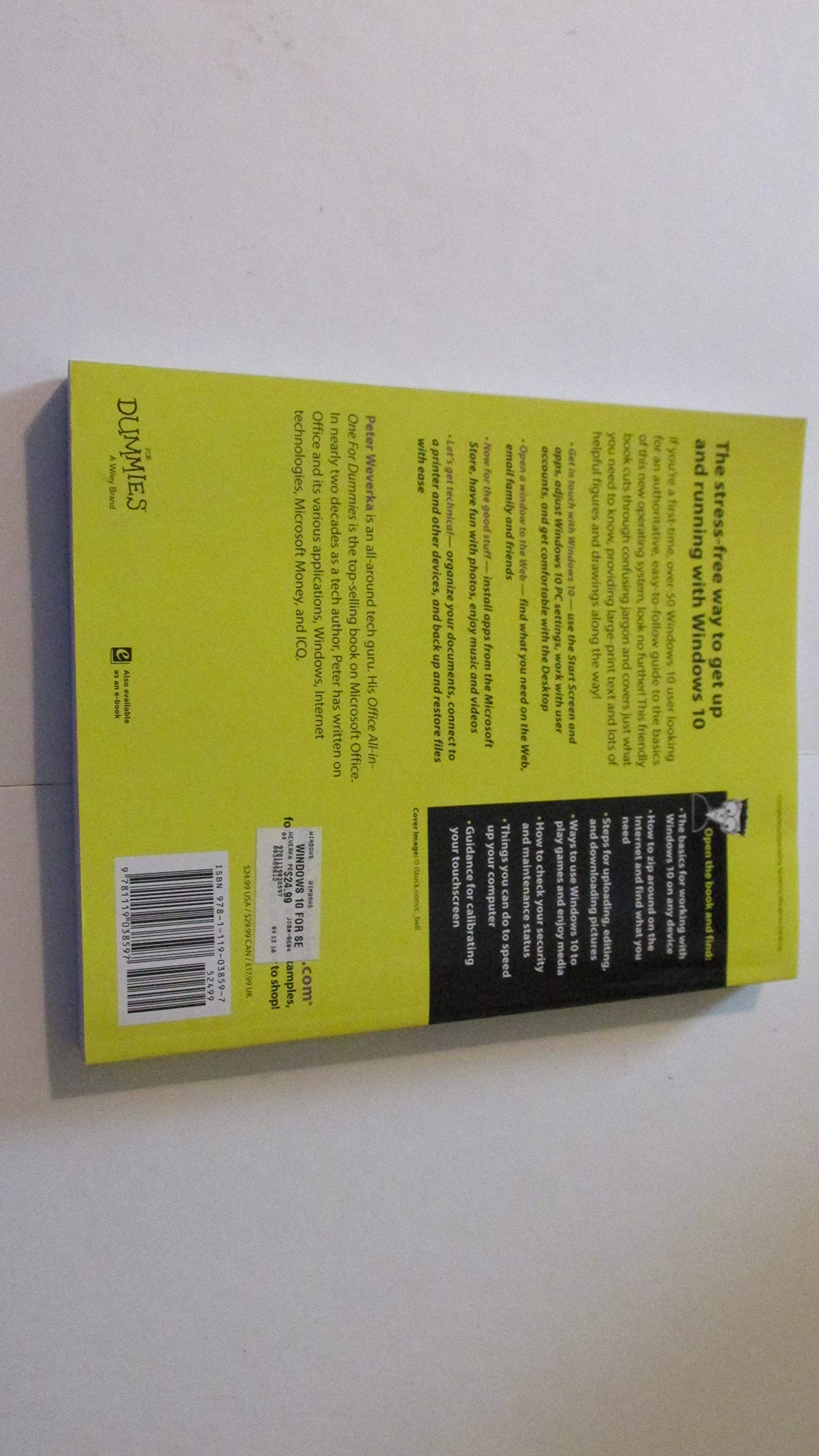 Windows 10 for Seniors for Dummies used book depot