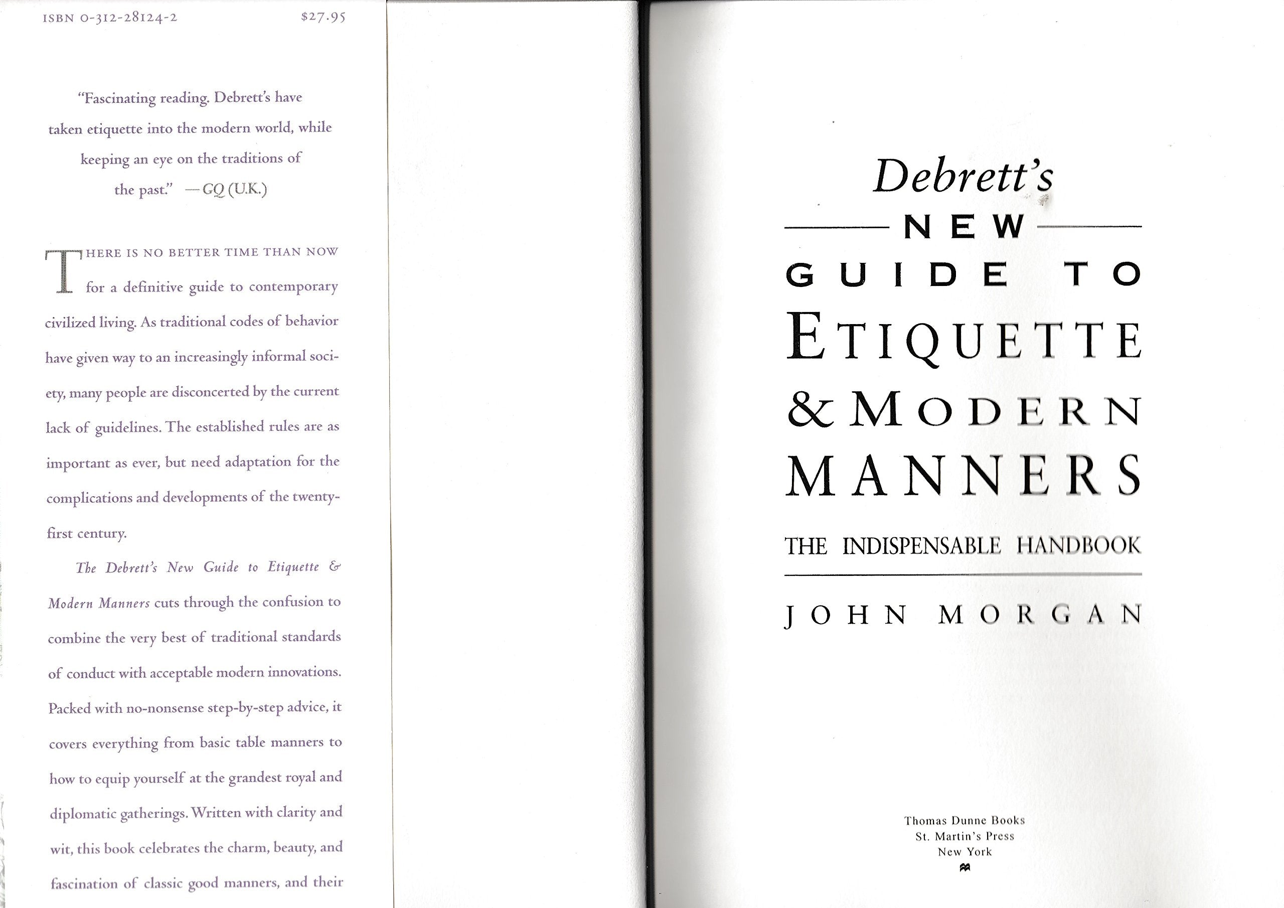 Debrett's New Guide to Etiquette and Modern Manners: The Indispensable Handbook used book depot
