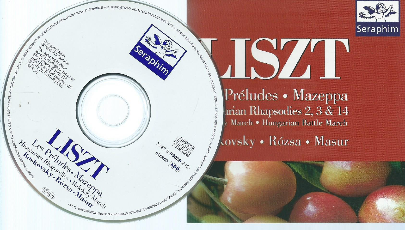 Liszt: Les Préludes / Mazeppa / Hungarian Rhapsodies 2, 3 & 14 / Rákóczy March / Hungarian Battle March used book depot