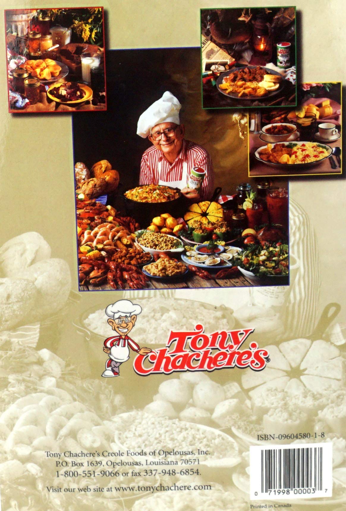 Tony Chachere's Cajun Country Cookbook used book depot