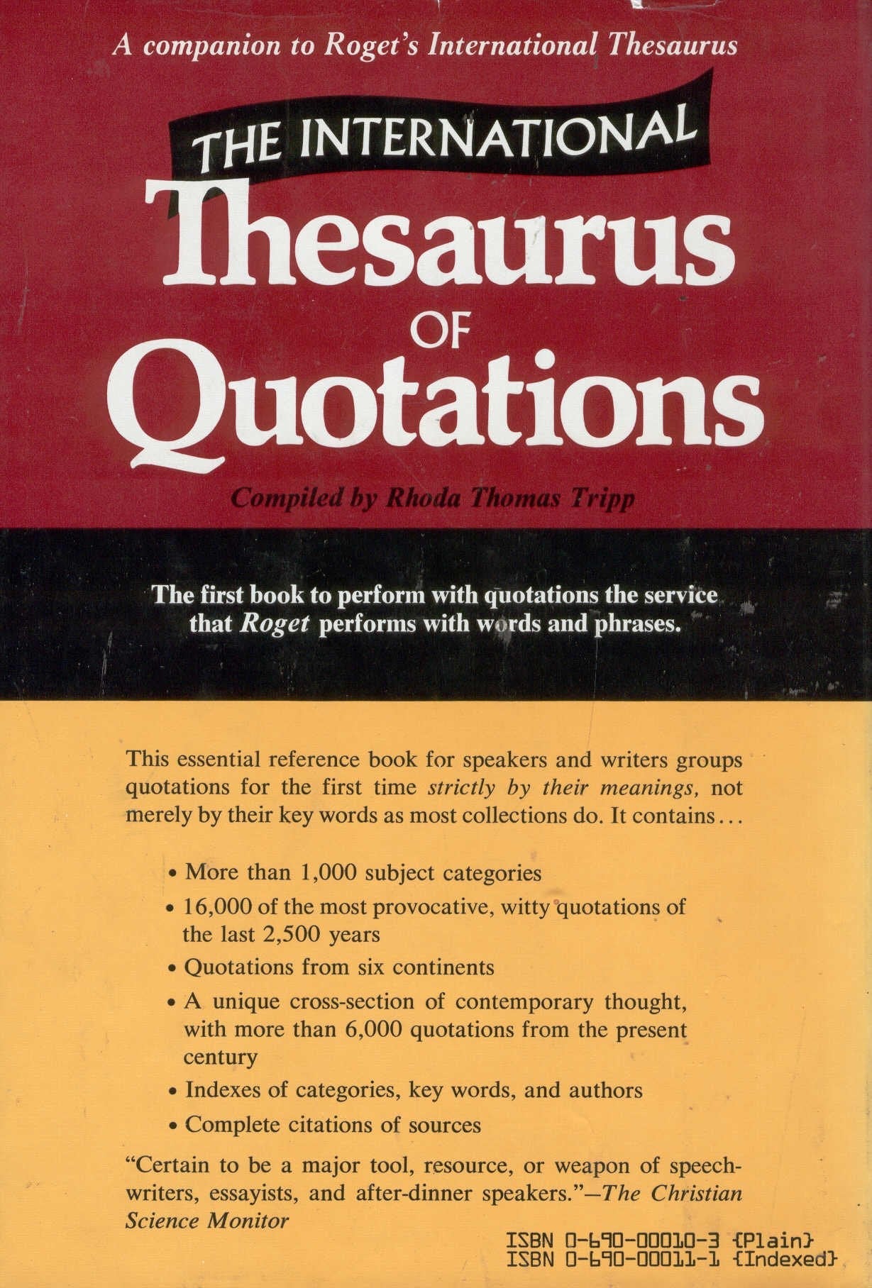 Roget's International Thesaurus-Fourth Edition, Completely Revised and Redesigned used book depot