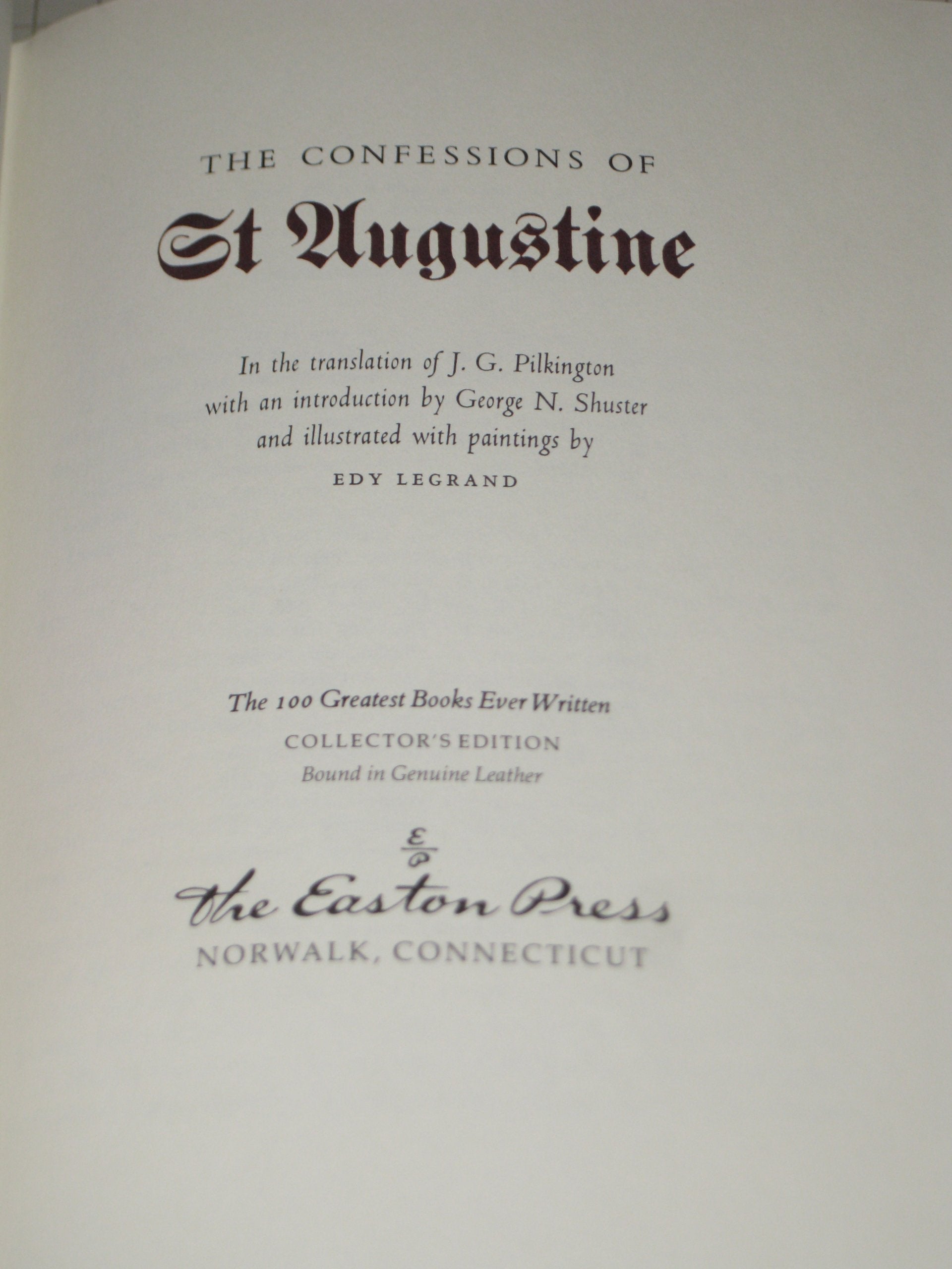 The Confessions of St. Augustine used book depot