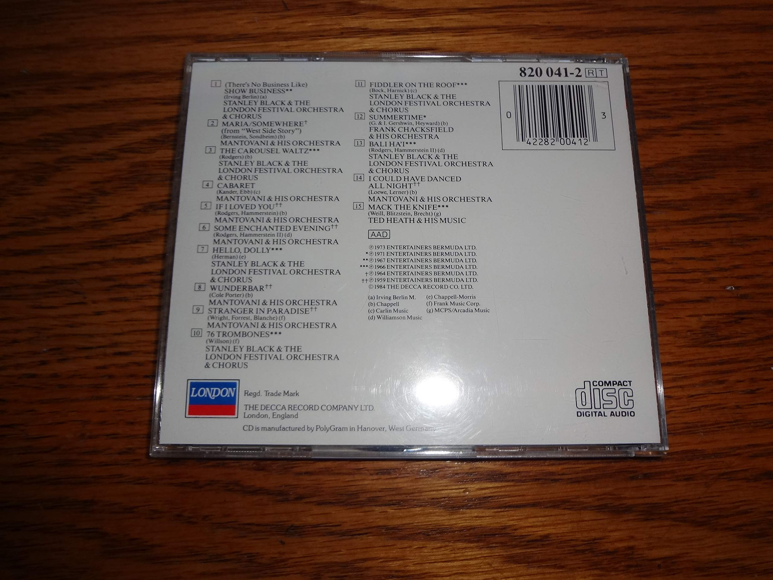On Broadway - The Great Show Tunes used book depot