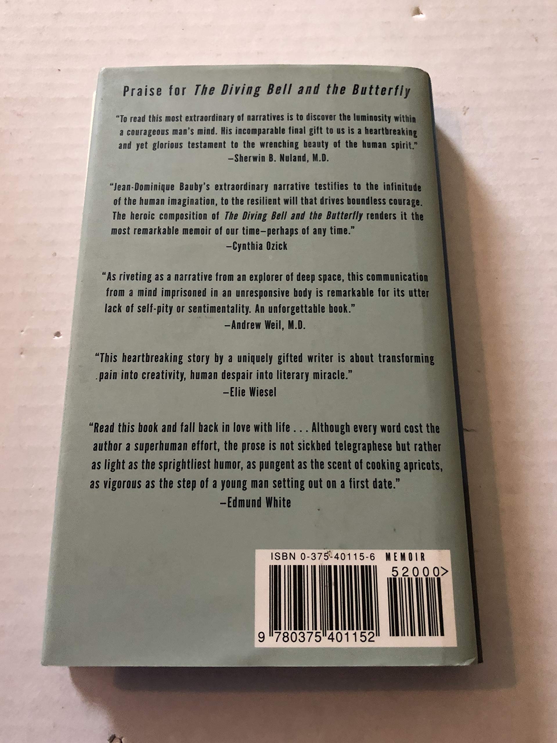 The Diving Bell and the Butterfly: A Memoir of Life in Death used book depot