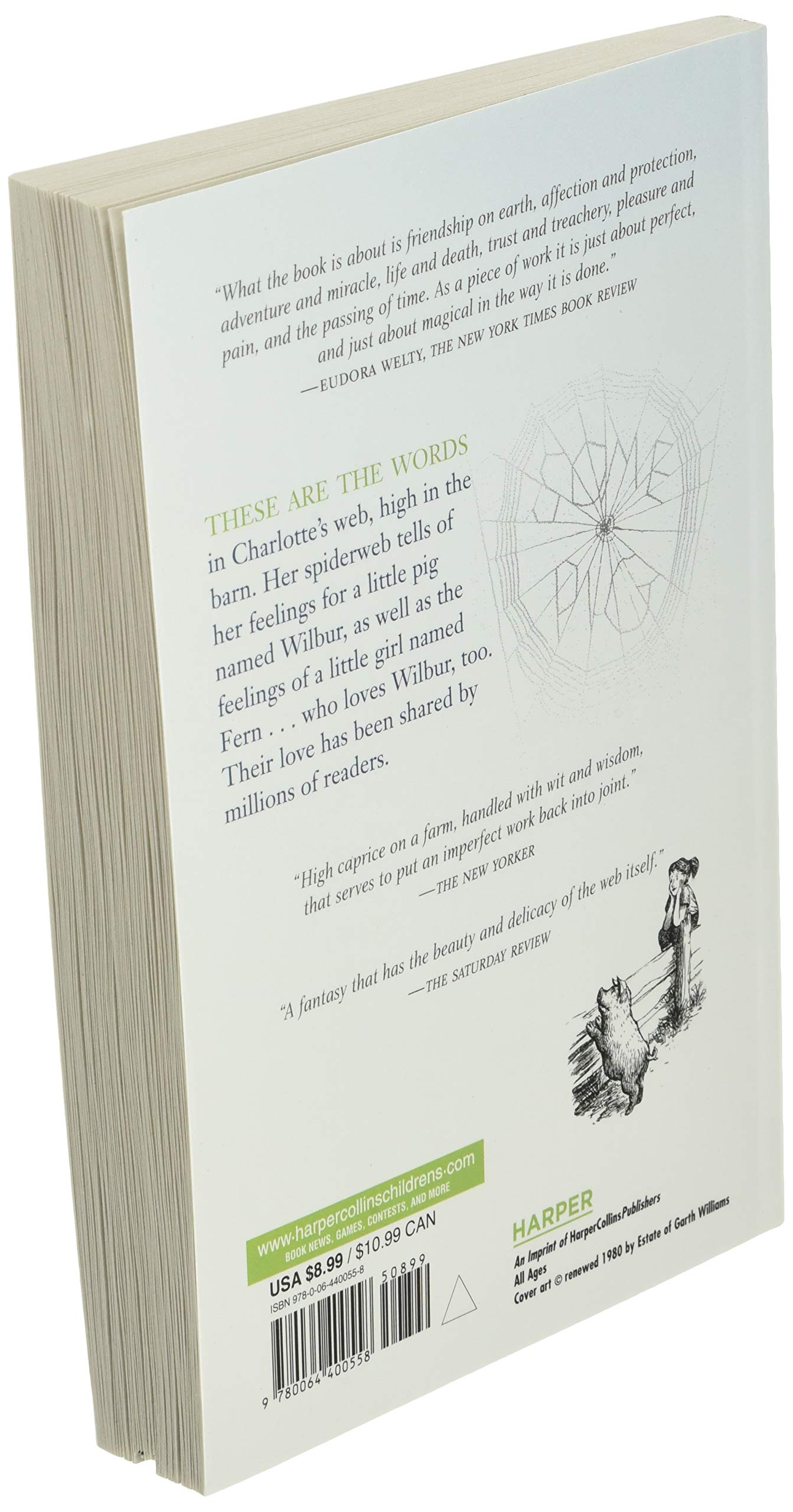 Charlotte's Web: A Newbery Honor Award Winner (Trophy Newbery) used book depot