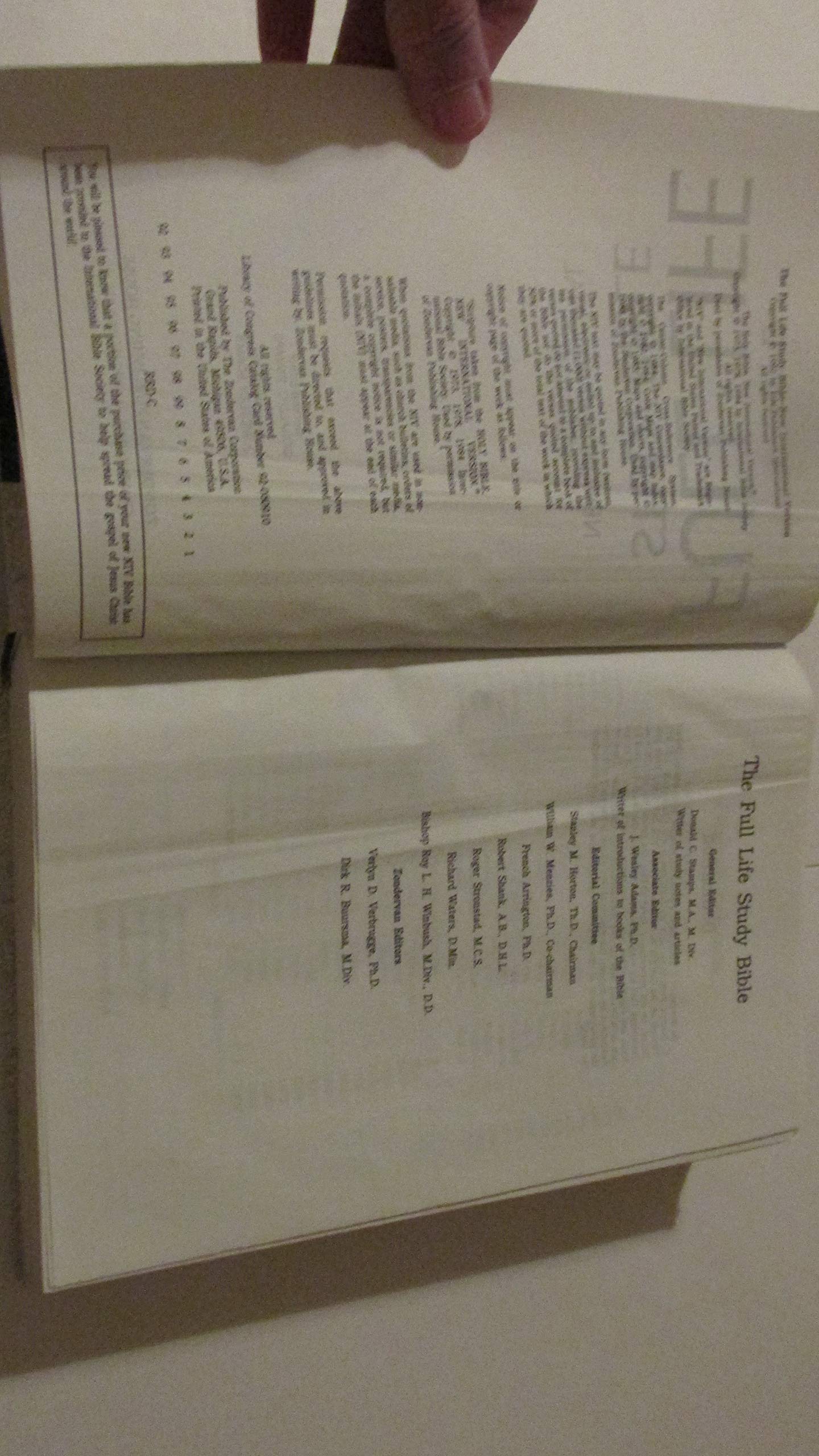 NIV Full Life Study Bible used book depot