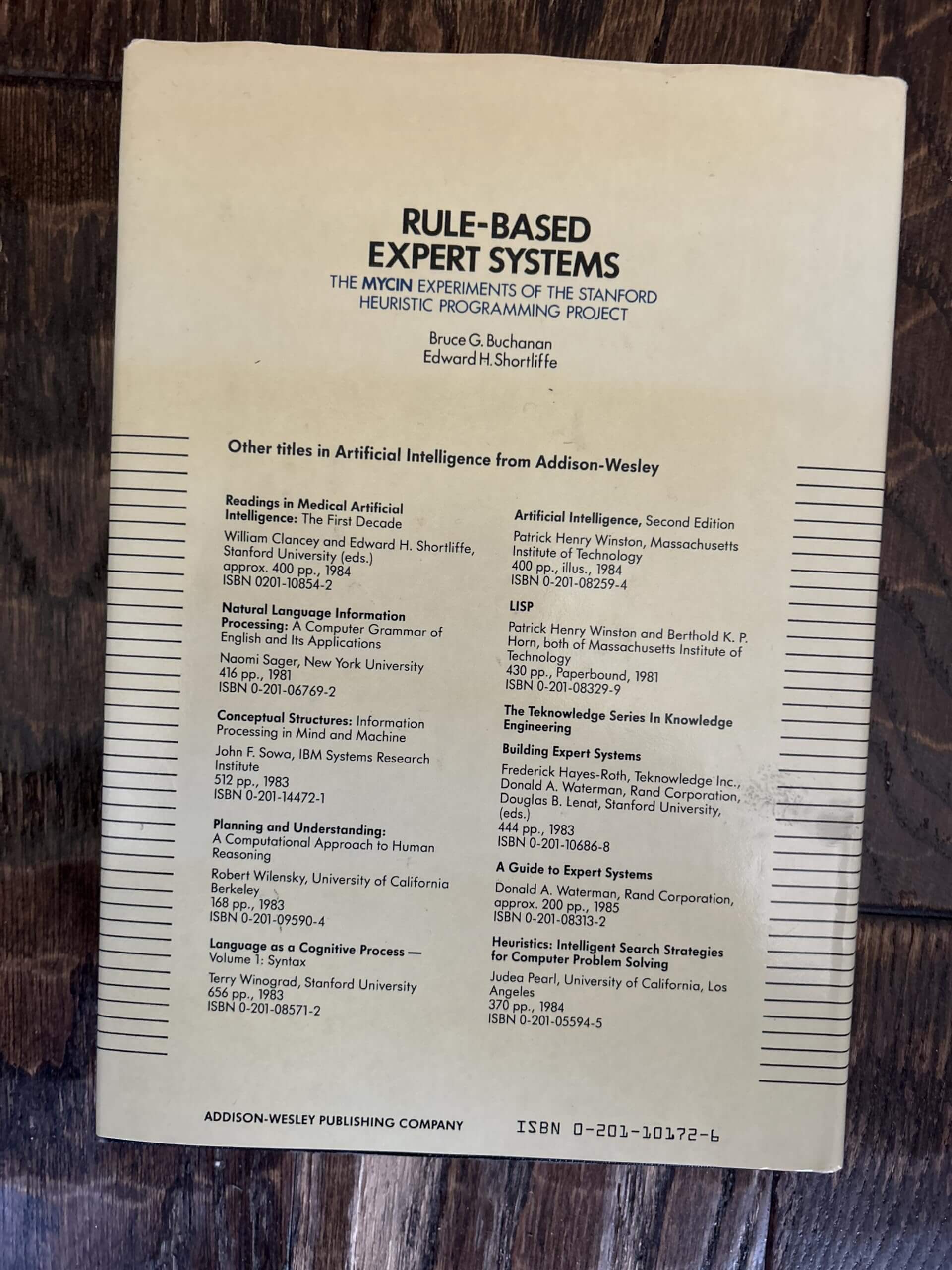 Rule Based Expert Systems: The Mycin Experiments of the Stanford Heuristic Programming Project used book depot