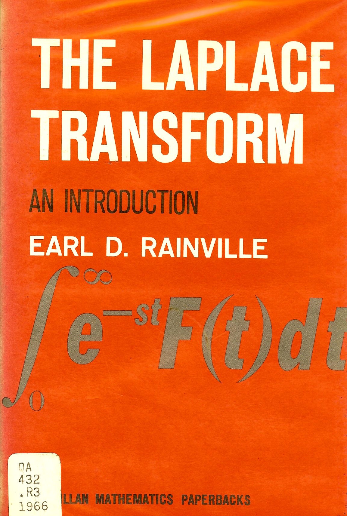 The Laplace transform: An introduction used book depot