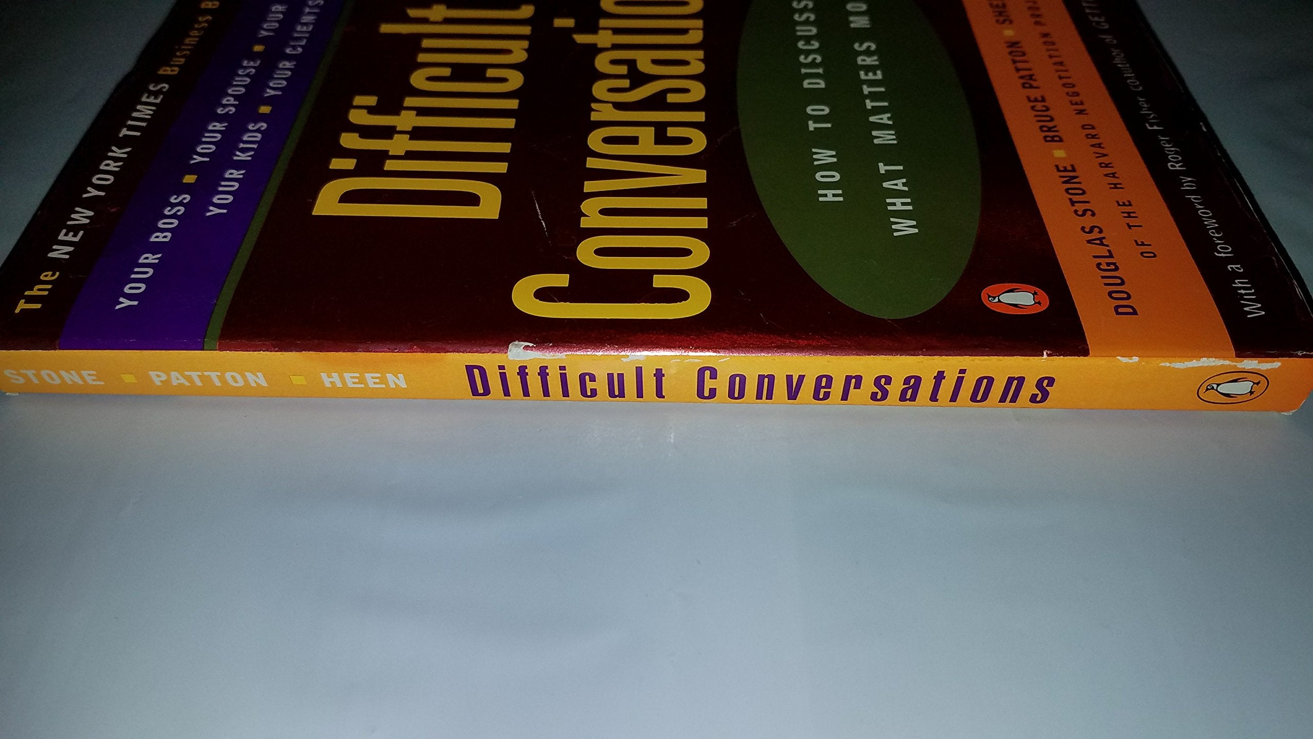 Difficult Conversations: How to Discuss What Matters Most used book depot