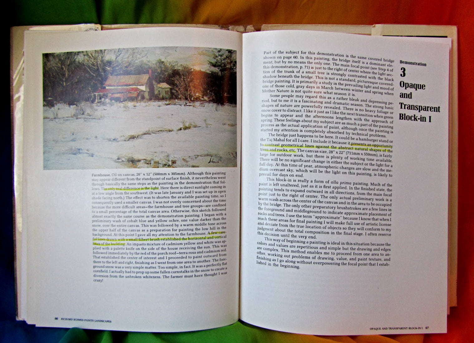 Richard Schmid Paints Landscapes: Creative Techniques in Oil used book depot