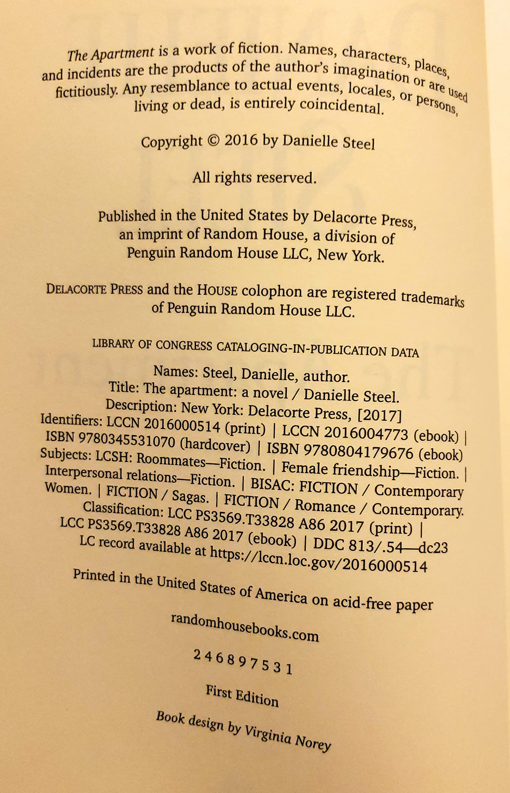 The Apartment: A Novel used book depot