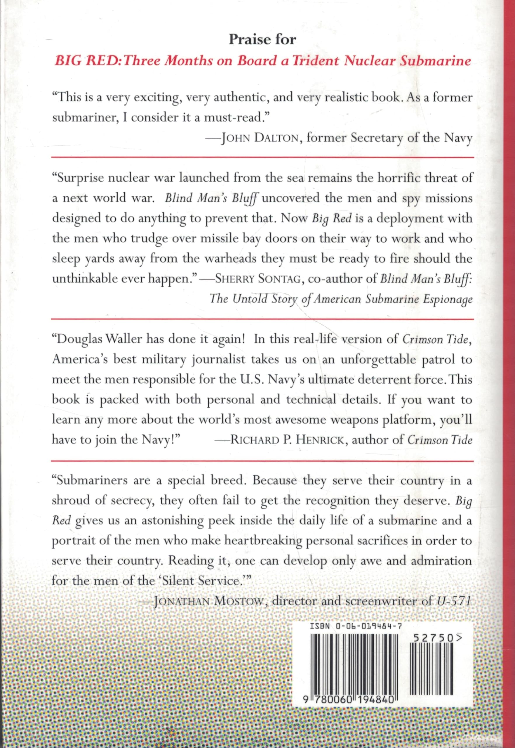 Big Red: Three Months On Board a Trident Nuclear Submarine used book depot
