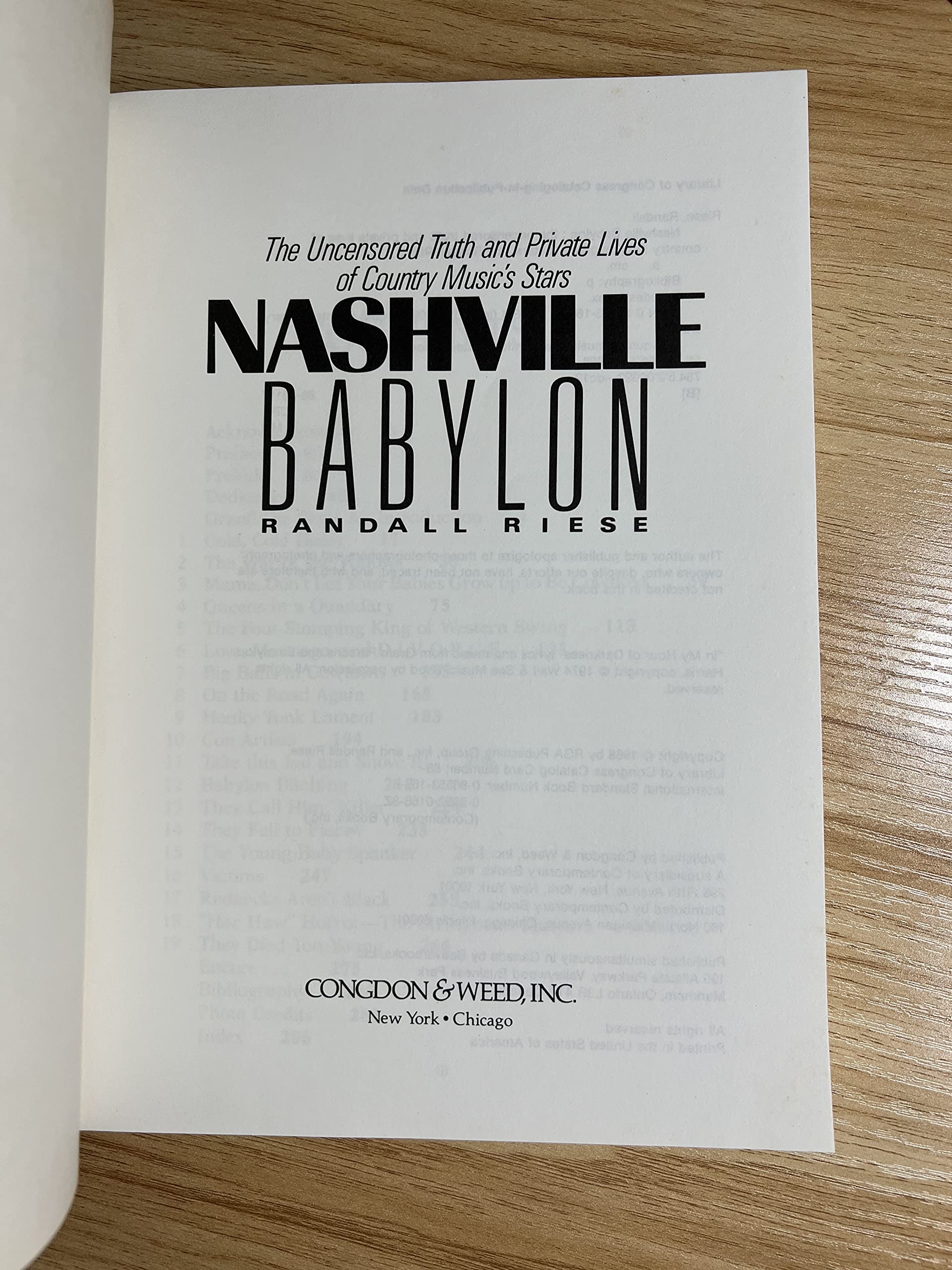 Nashville Babylon: The Uncensored Truth and Private Lives of Country Music's Stars used book depot