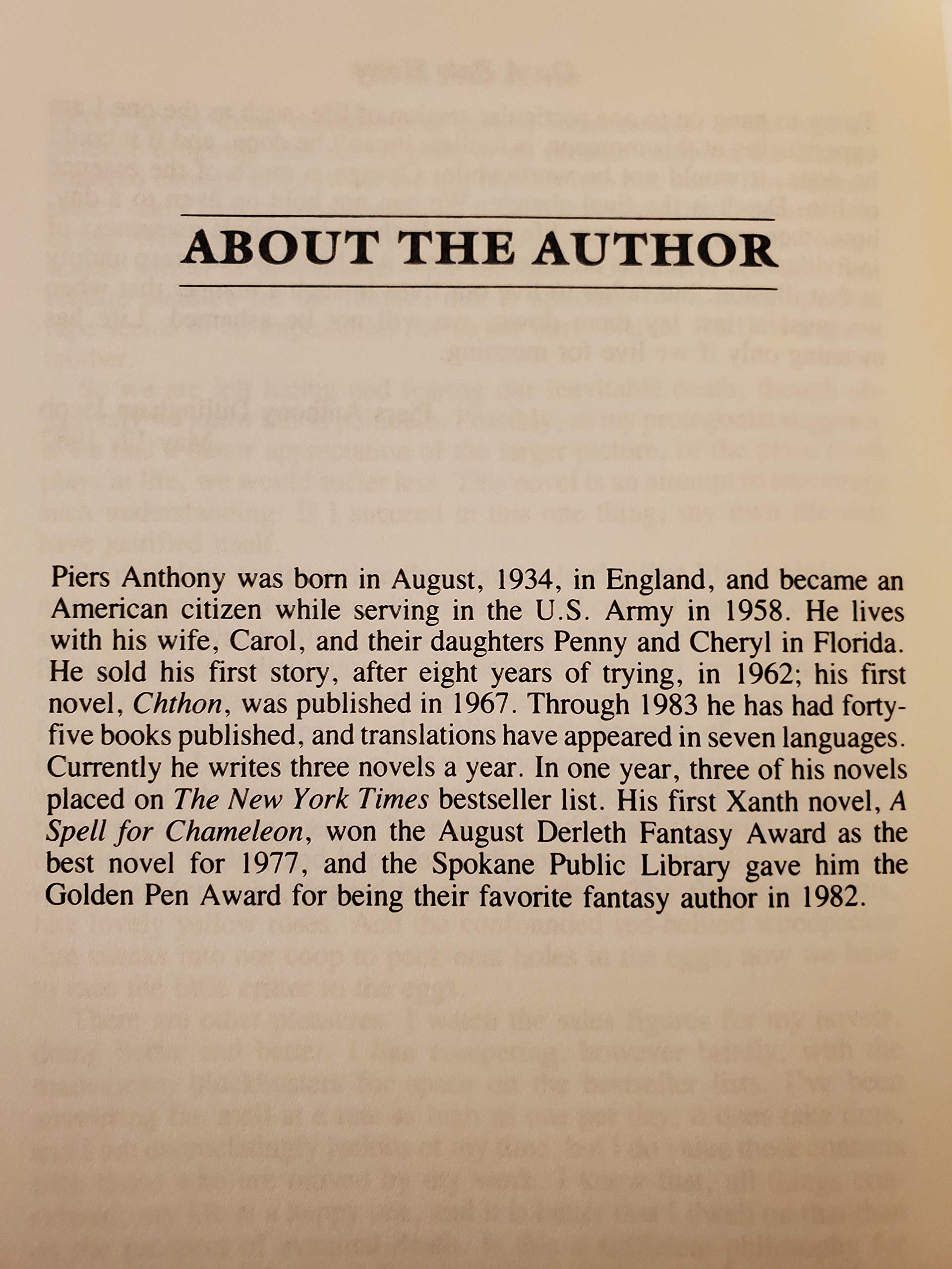 On a Pale Horse (Incarnations of Immortality, Book 1) used book depot