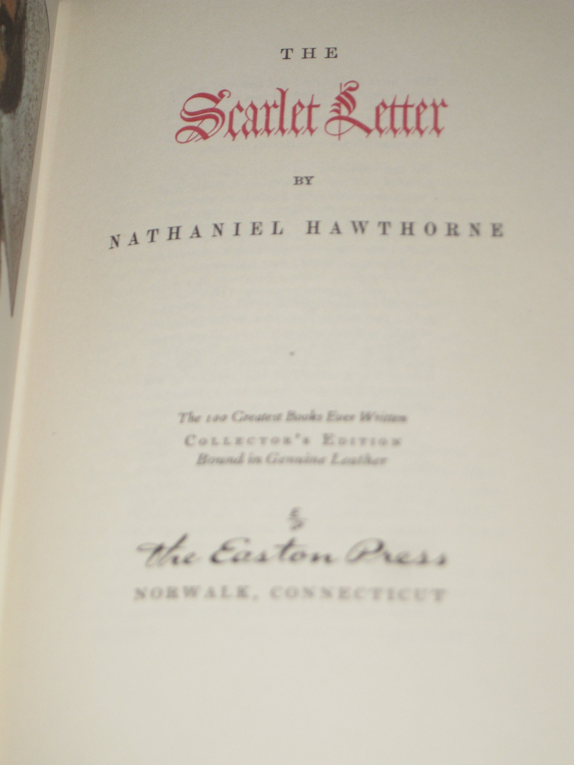 The Scarlet Letter Collector's Edition Genuine Leather used book depot