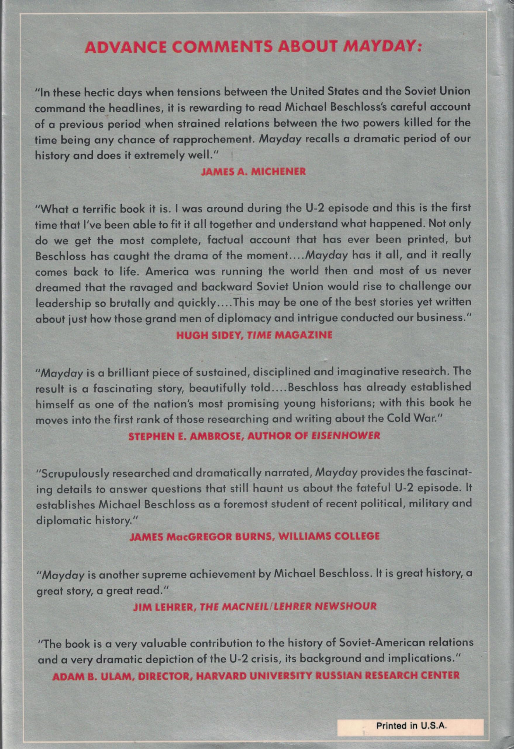 Mayday: Eisenhower, Khrushchev, and the U-2 Affair used book depot