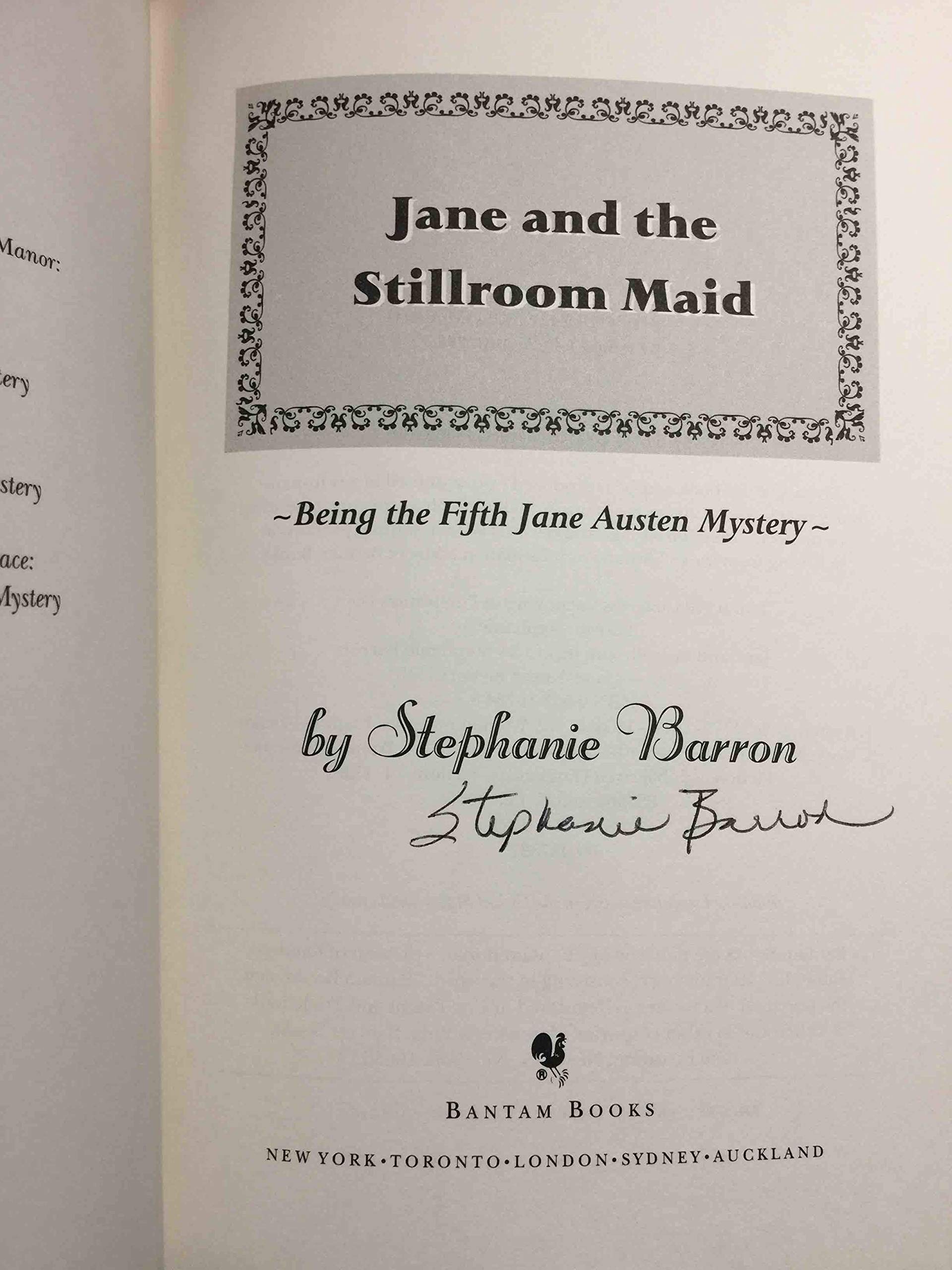 Jane and the Stillroom Maid: Being the Fifth Jane Austen Mystery used book depot