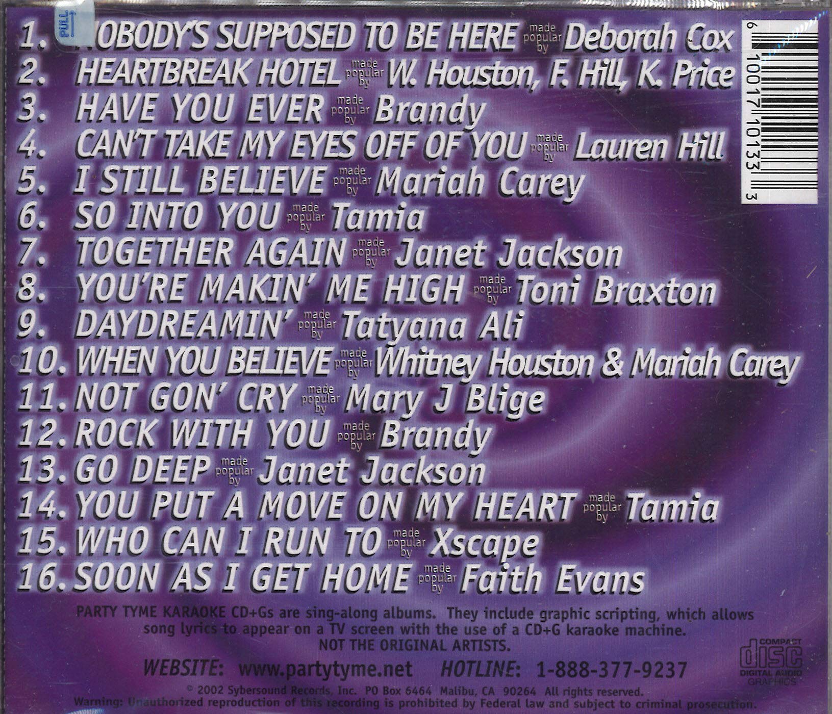 Party Tyme Karaoke: R&B Female used book depot