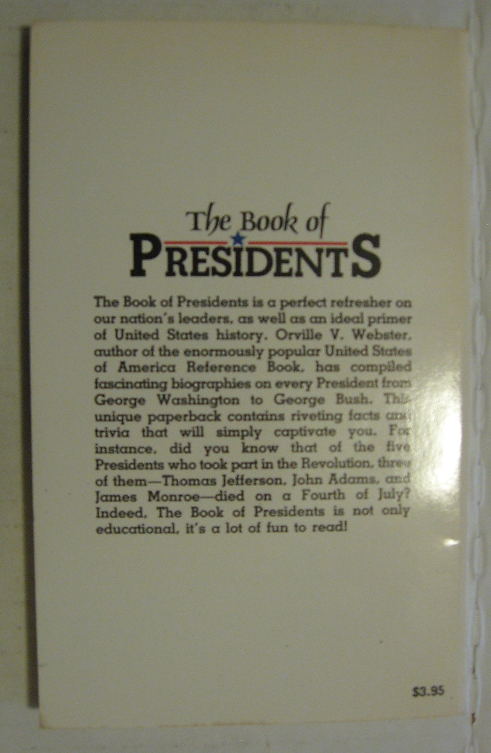The Book of Presidents used book depot