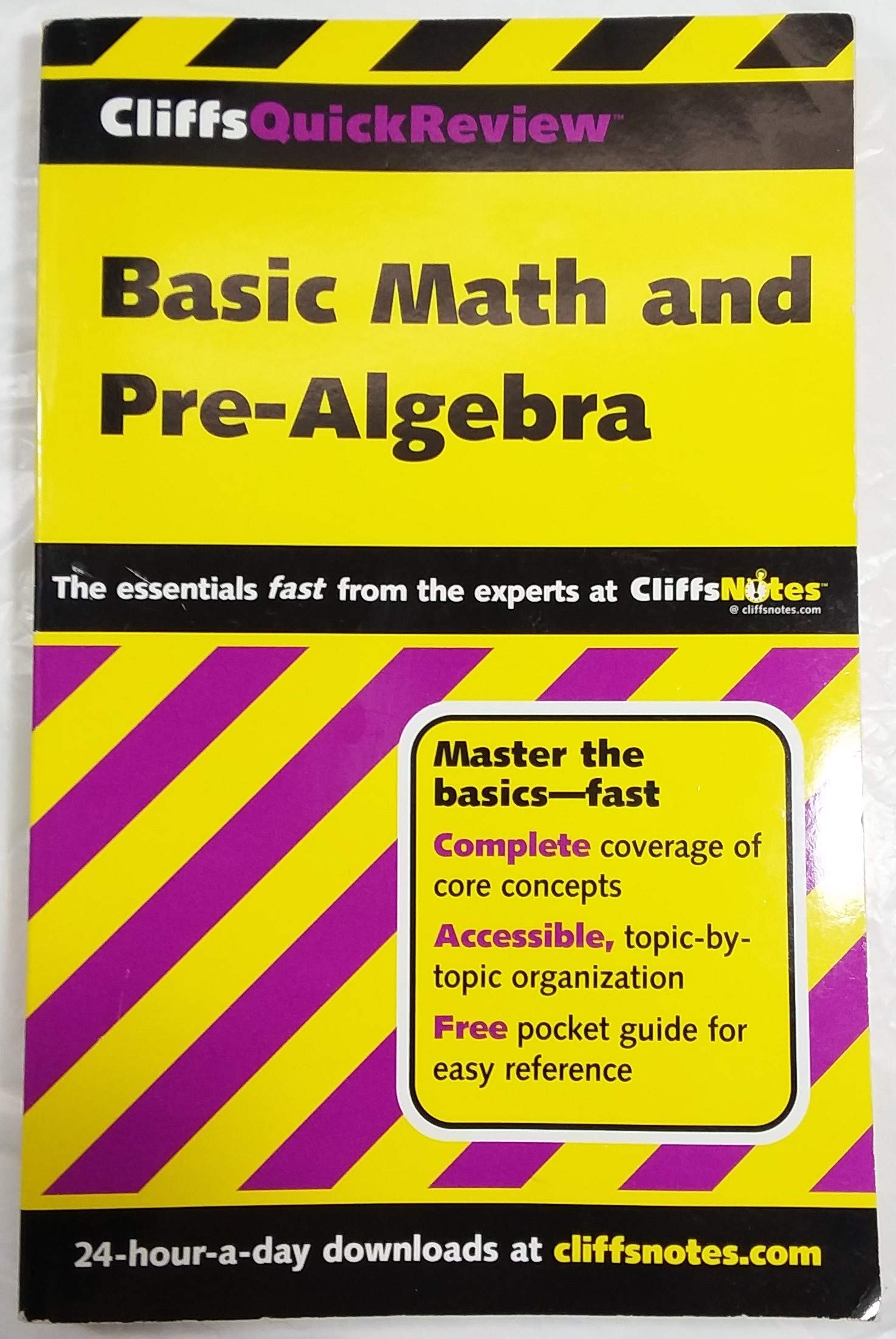 Cliffsquickreview Basic Math and Pre-Algebra used book depot