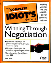 The Complete Idiot's Guide to Winning Through Negotiation used book depot