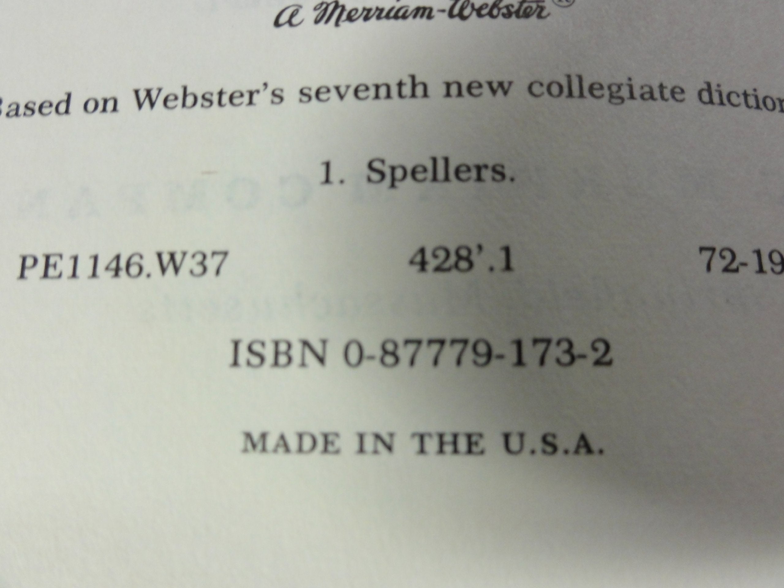 Webster's Instant Word Guide