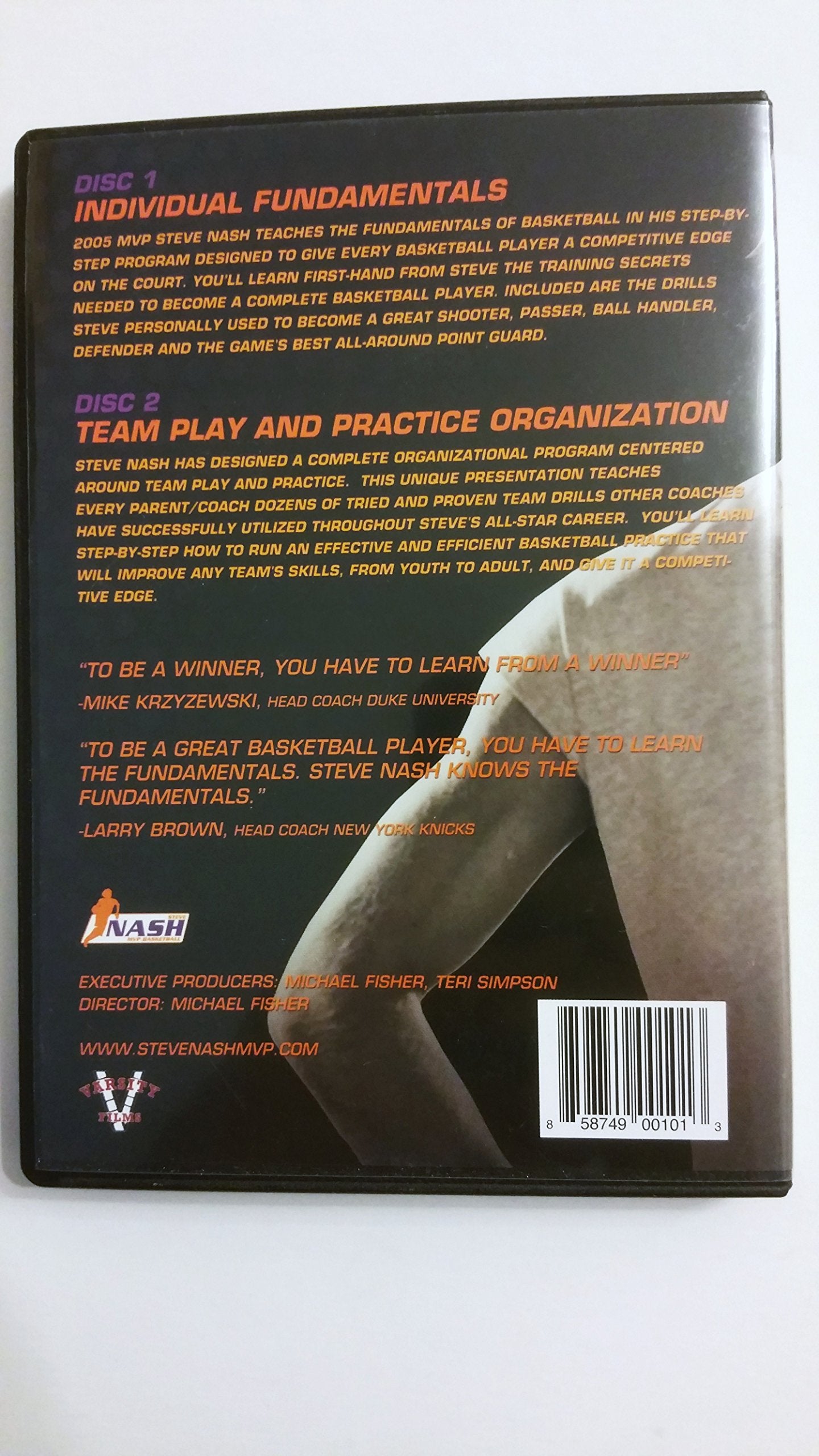 Varsity Films Steve Nash MVP Fundamentals of Basketball (2 DVD Set)