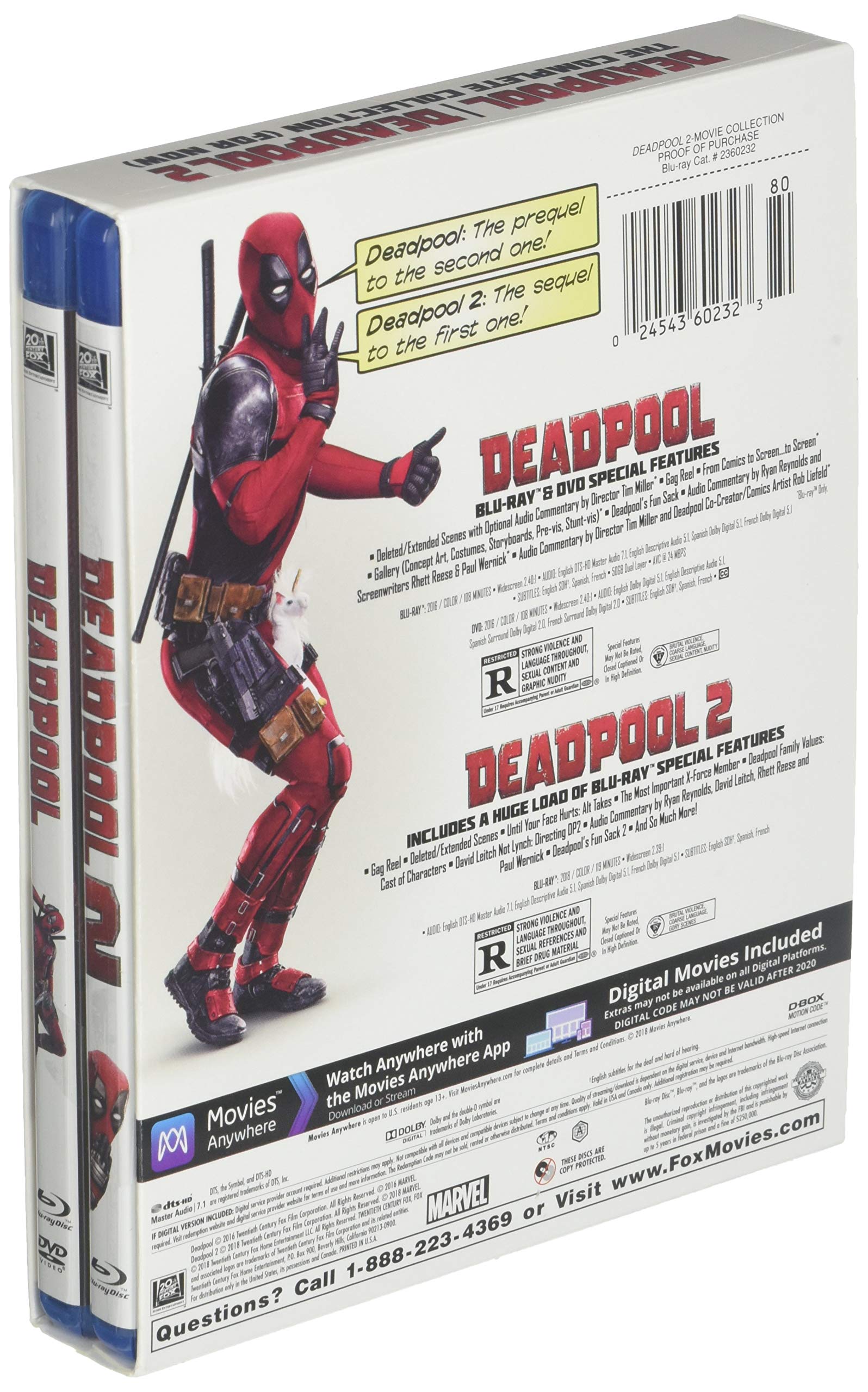 Deadpool/Deadpool 2 [Blu-ray] used book depot