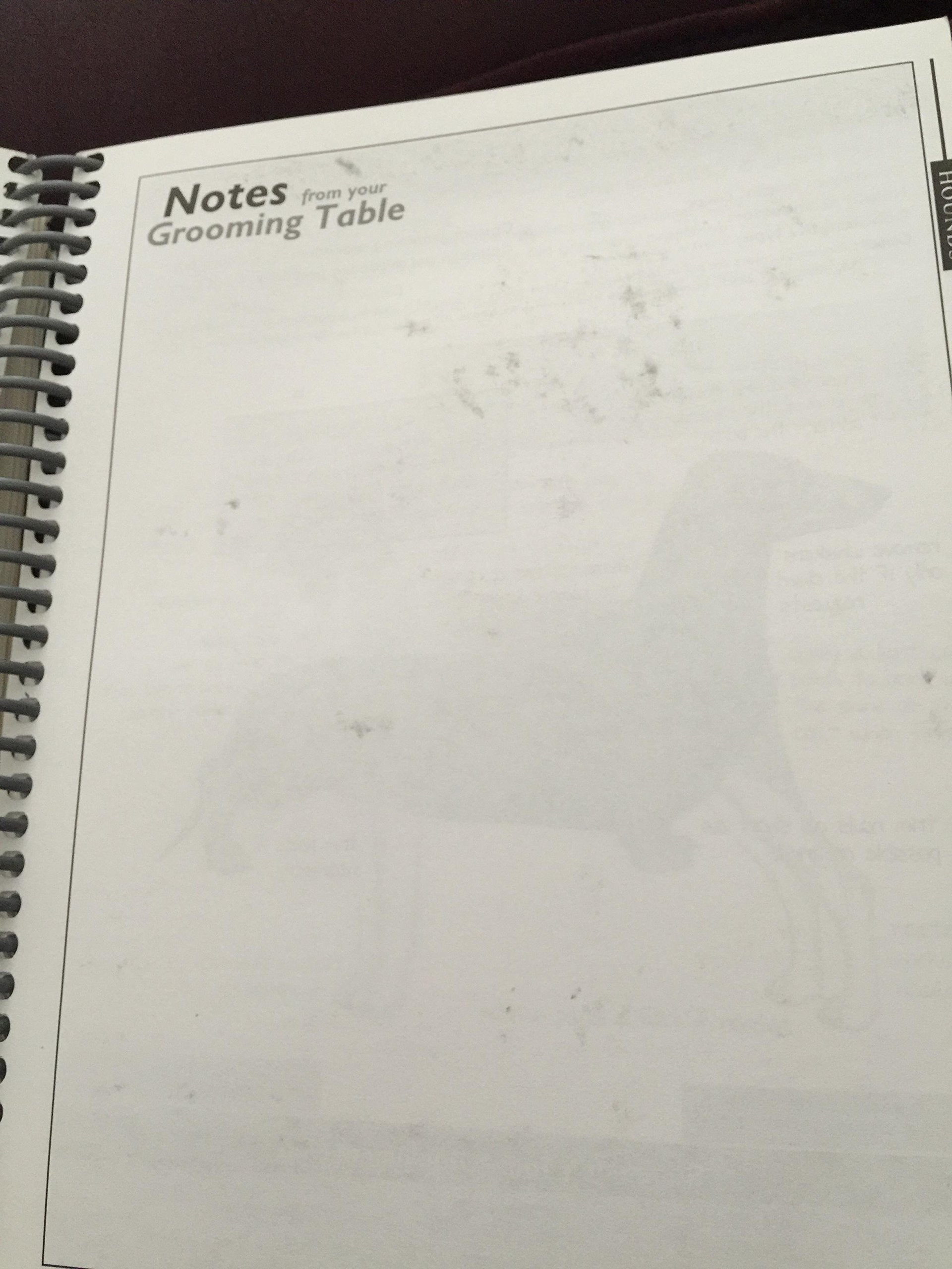 Notes From The Grooming Table by Melissa Verplank used book depot