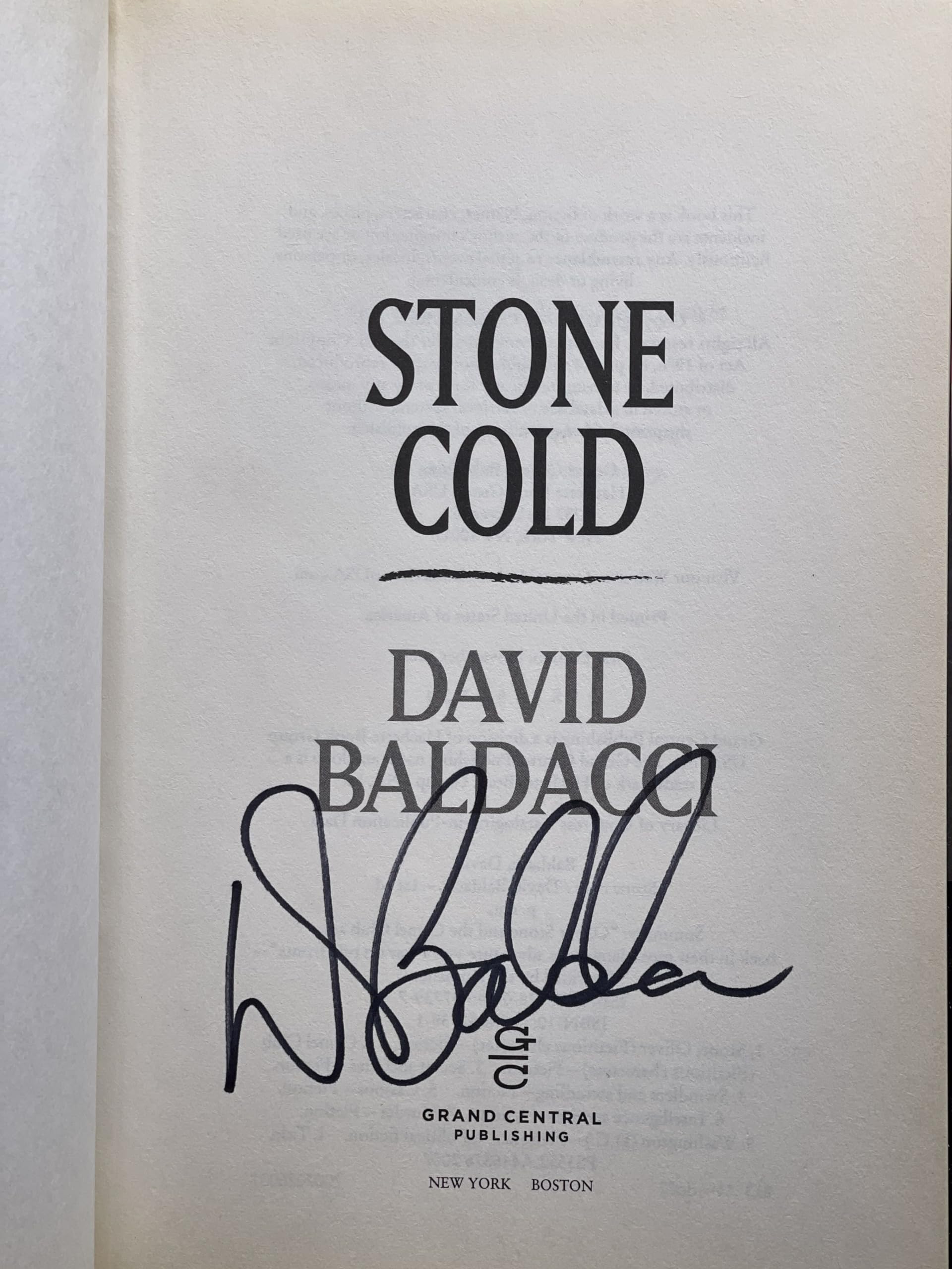 Stone Cold (Camel Club) used book depot