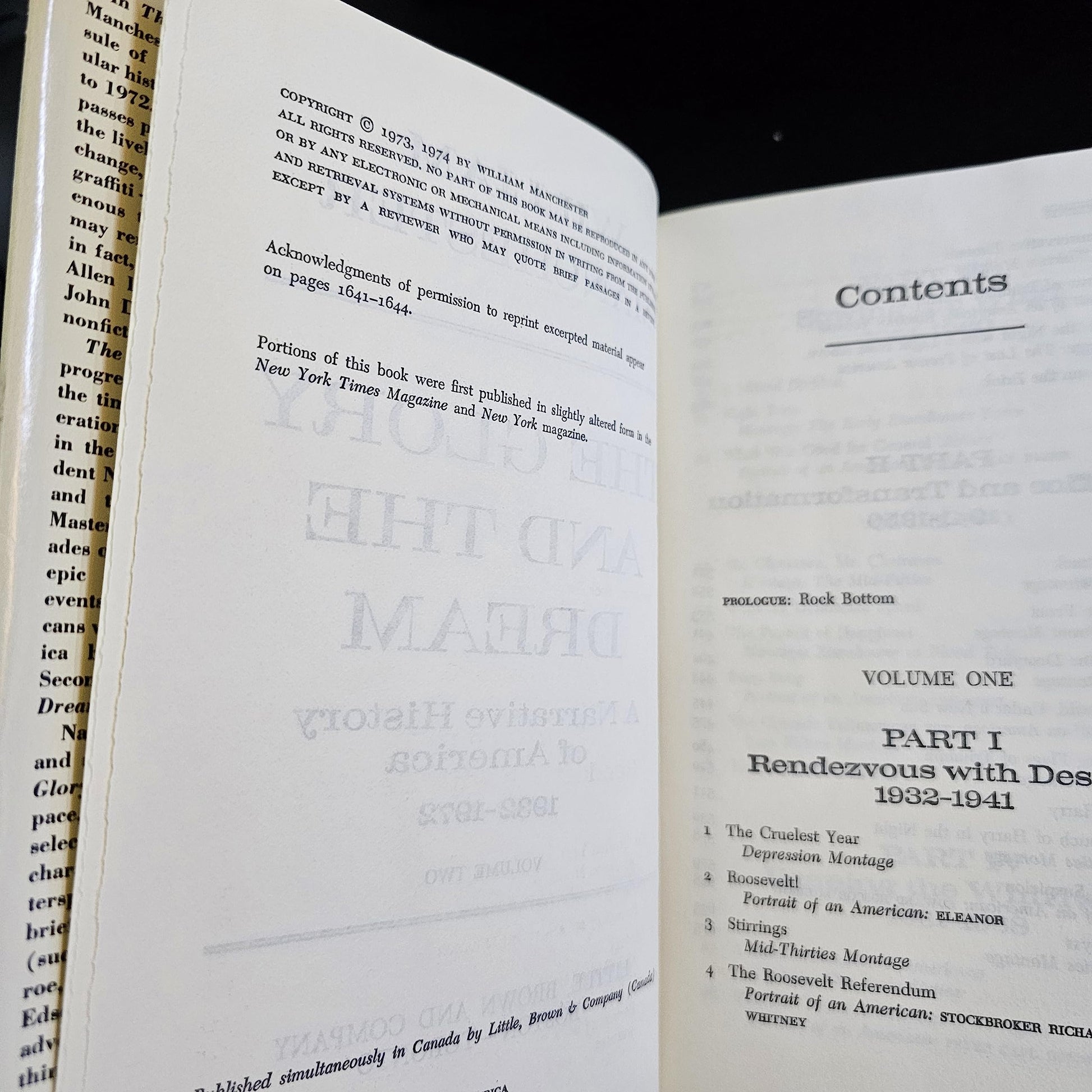 The Glory and the Dream Volume Two used book depot