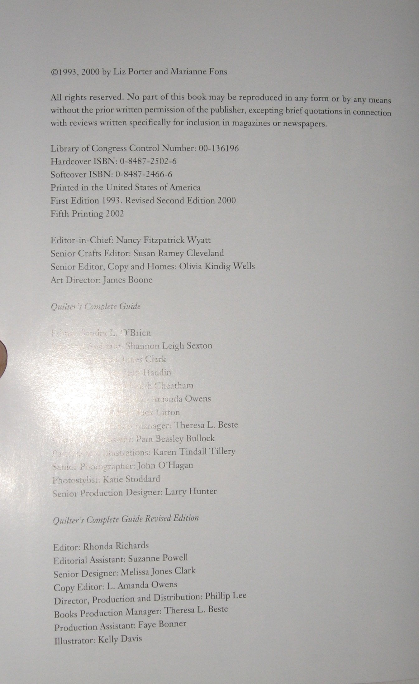 Quilter's Complete Guide used book depot
