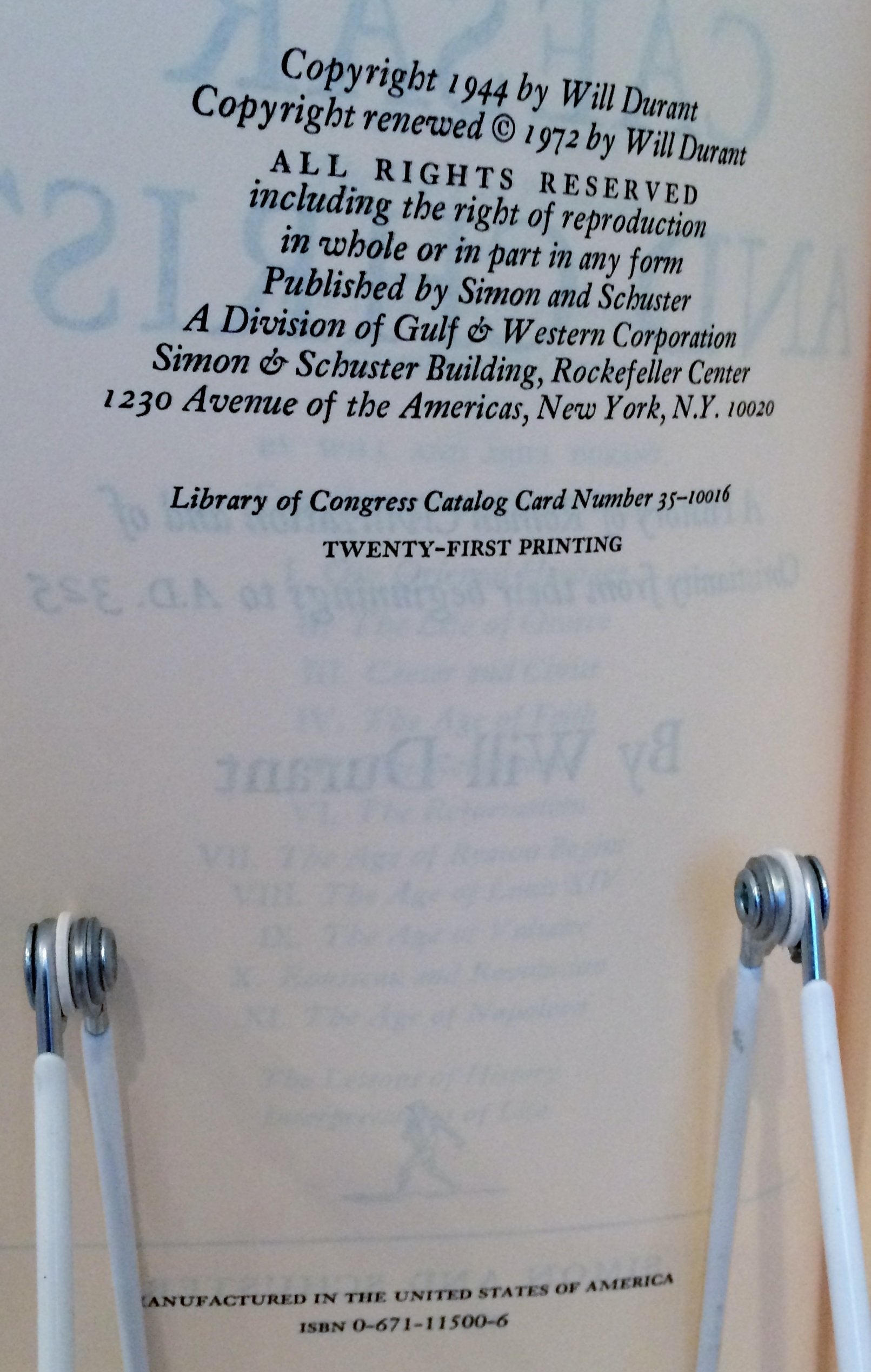 Caesar and Christ (The Story of Civilization III)