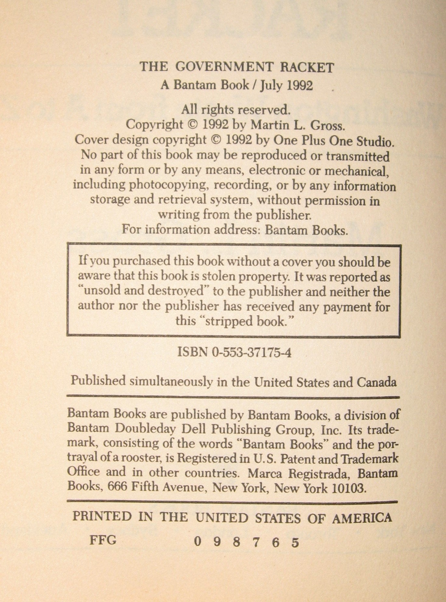 The Government Racket used book depot