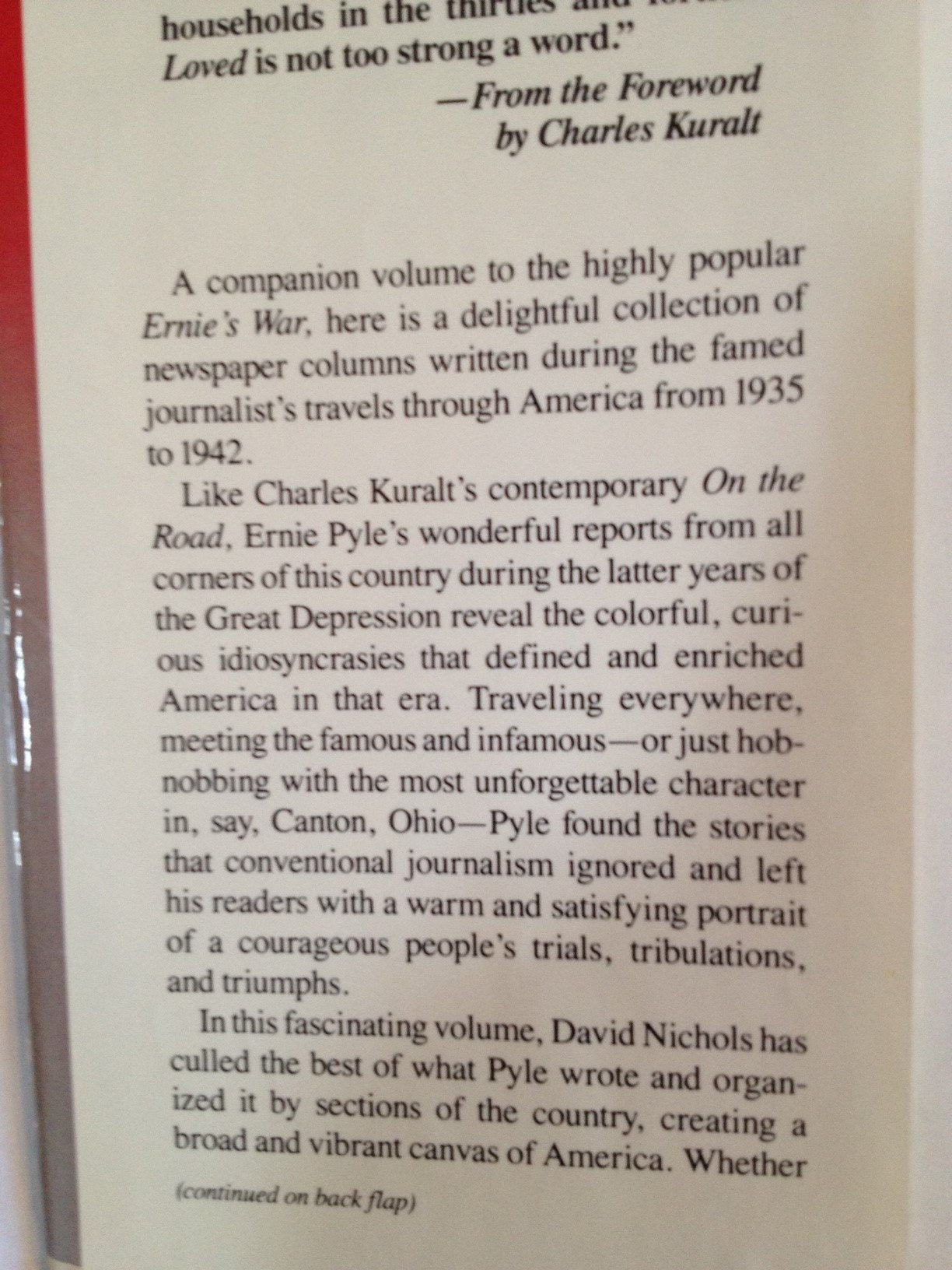 Ernie's America: The Best of Ernie Pyle's 1930's Travel Dispatches used book depot