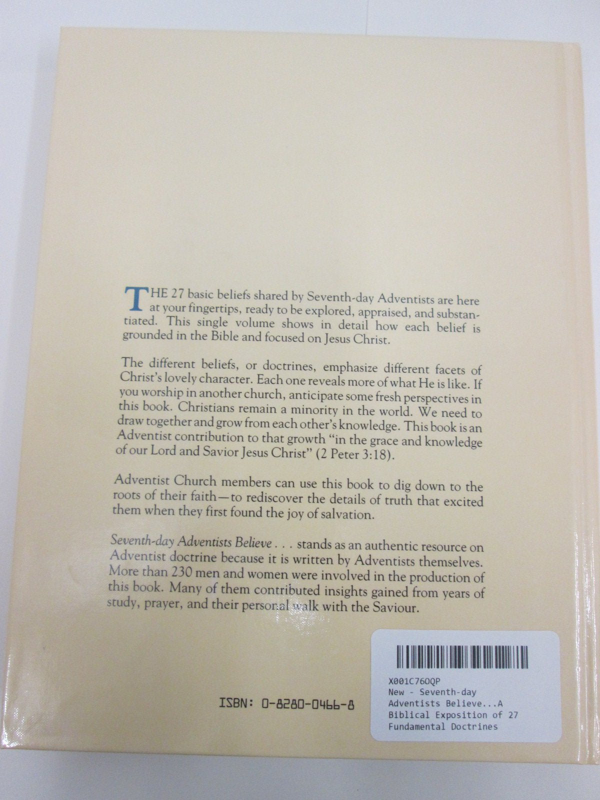 Seventh-day Adventists Believe...A Biblical Exposition of 27 Fundamental Doctrines used book depot