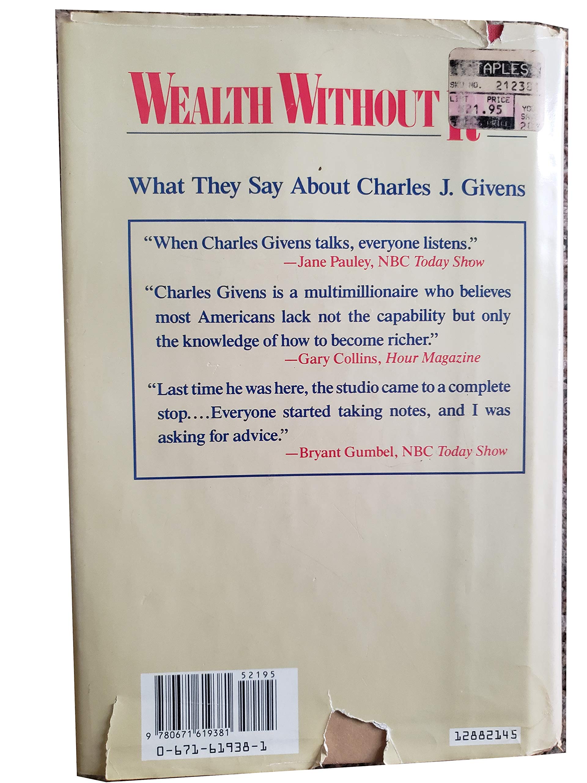 Wealth Without Risk used book depot