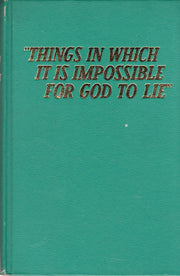 Things In Which It Is Impossible For God To Lie used book depot