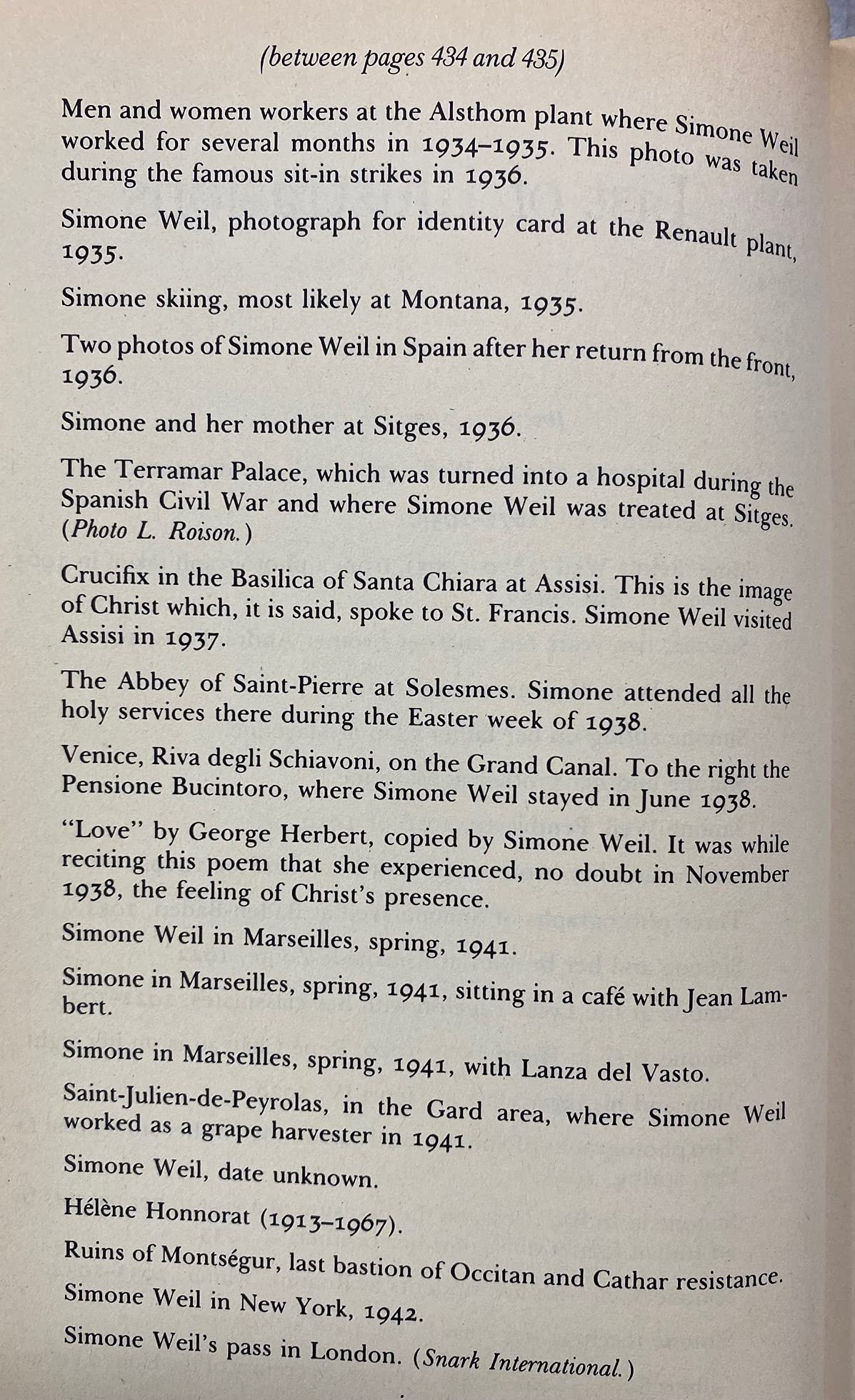 Simone Weil a Life used book depot