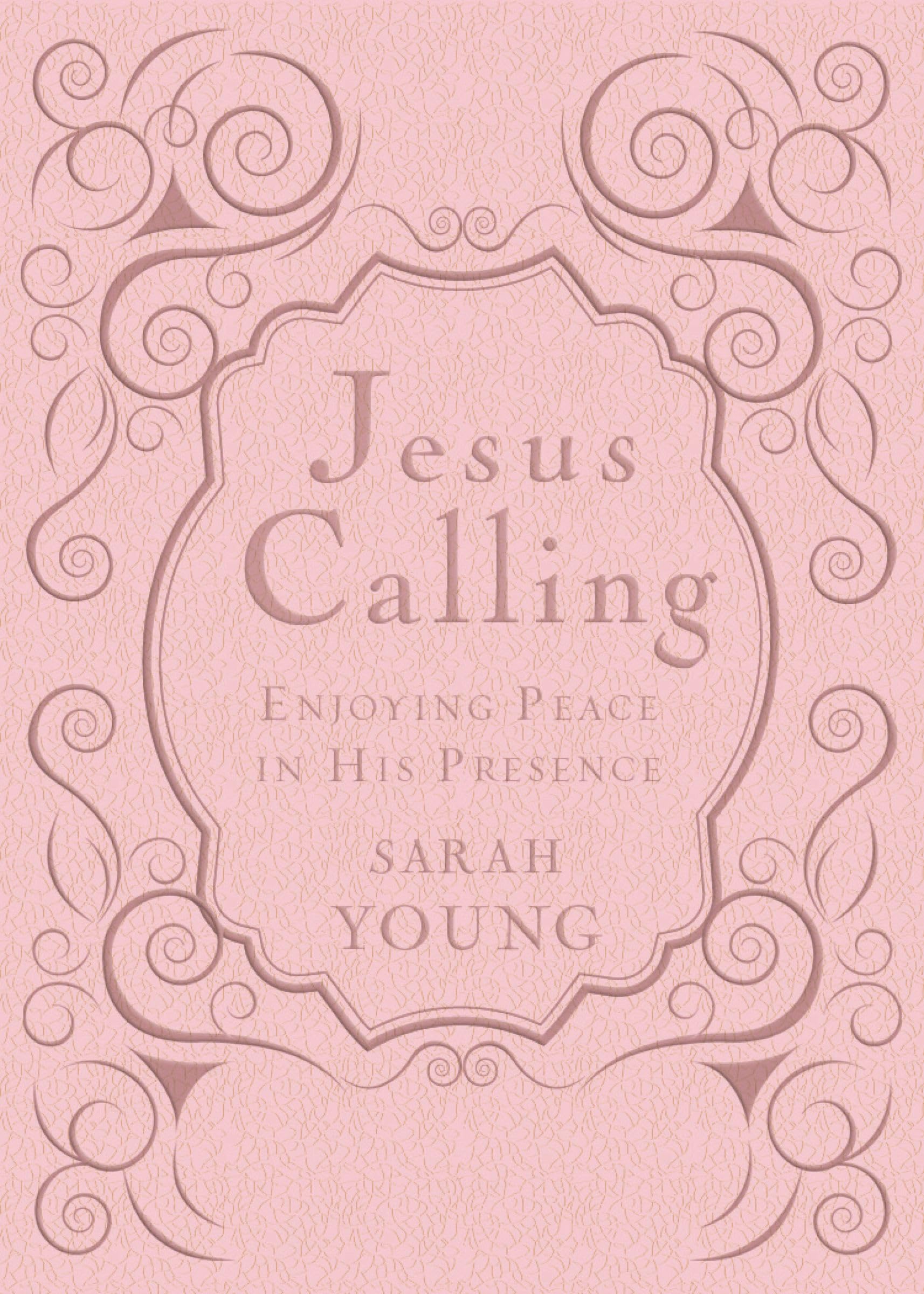 Jesus Calling, Pink Leathersoft, with Scripture References; Enjoying Peace in His Presence (a 365-Day Devotional) used book depot
