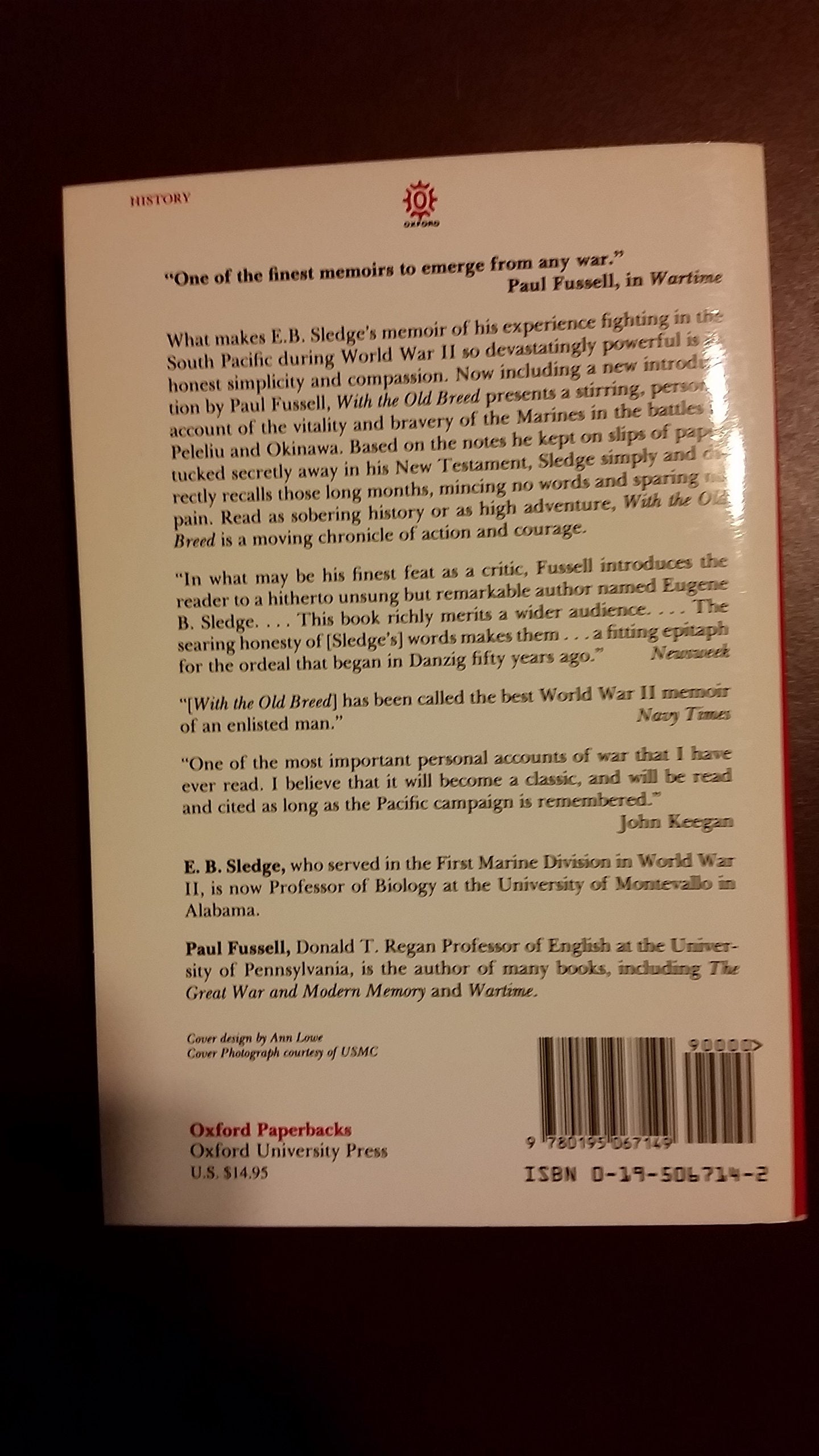 With the Old Breed: At Peleliu and Okinawa used book depot