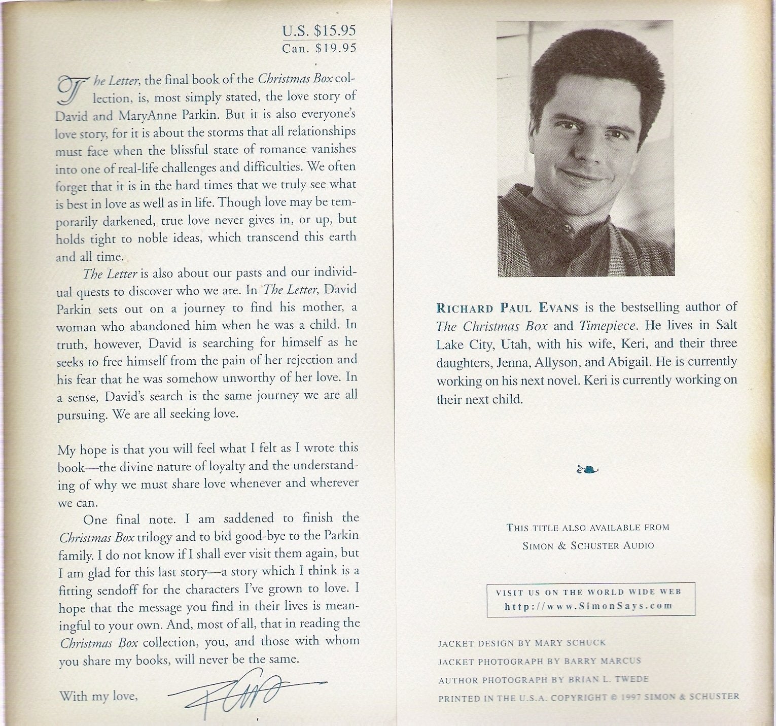The Letter (The Christmas Box Trilogy) used book depot
