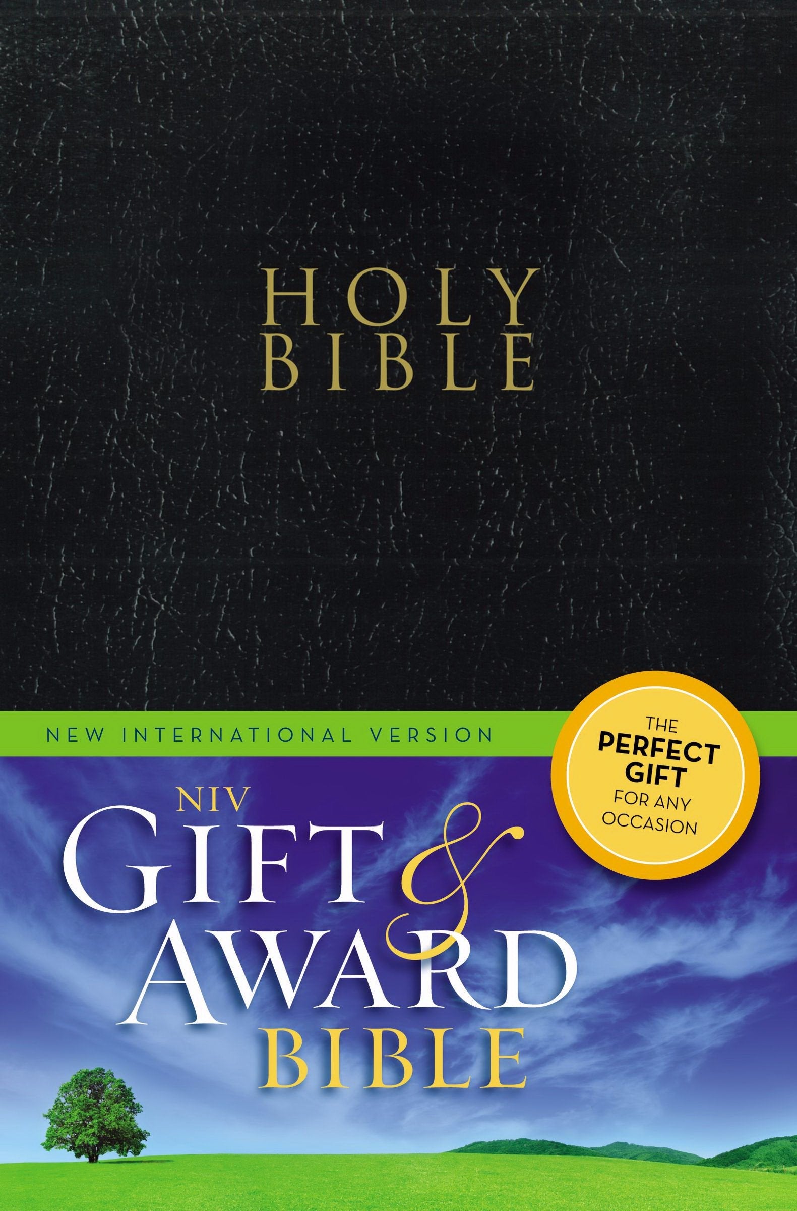 NIV, Gift and Award Bible, Leather-Look, Black, Red Letter Edition used book depot