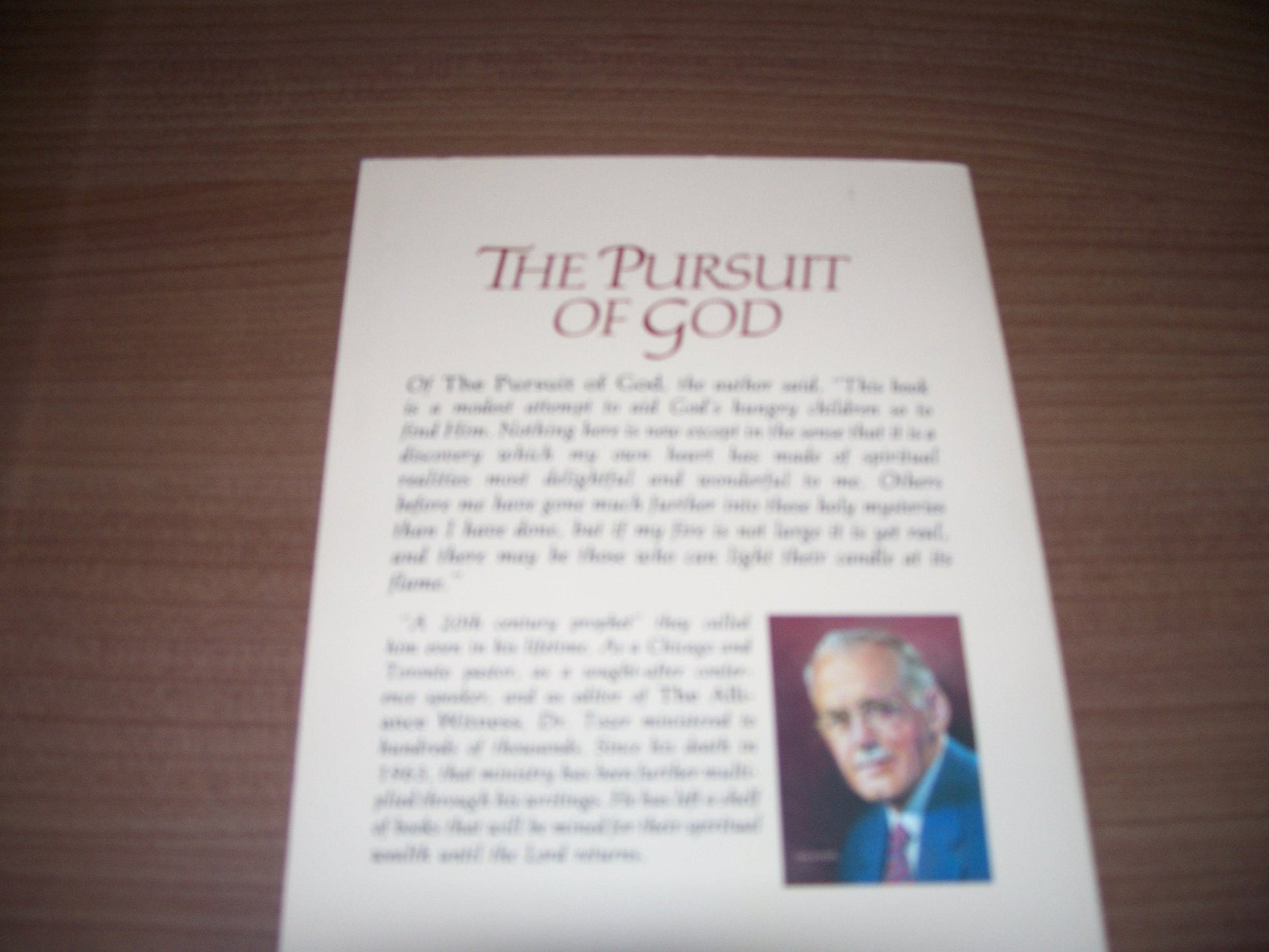 The Pursuit of God used book depot