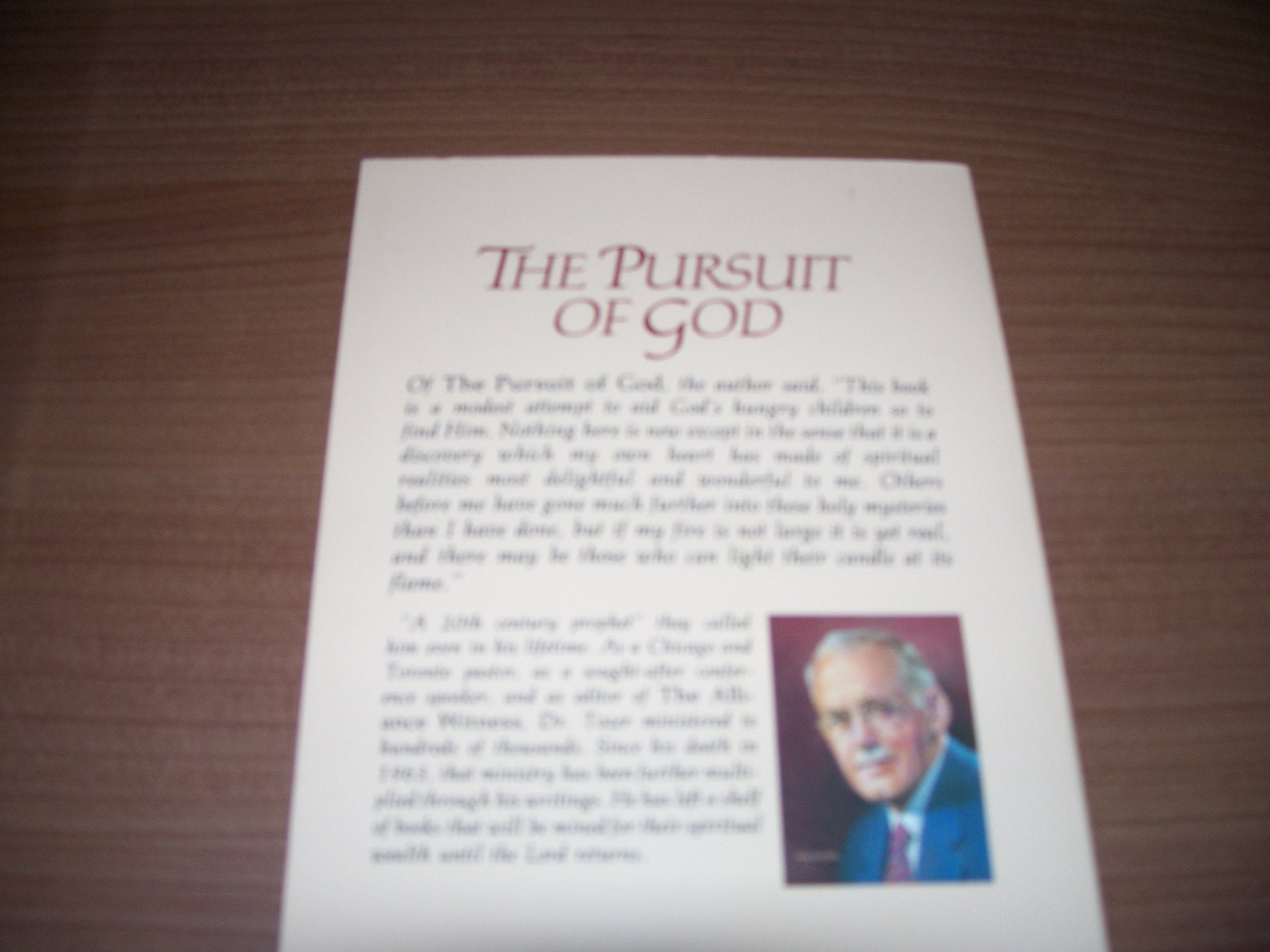 The Pursuit of God used book depot